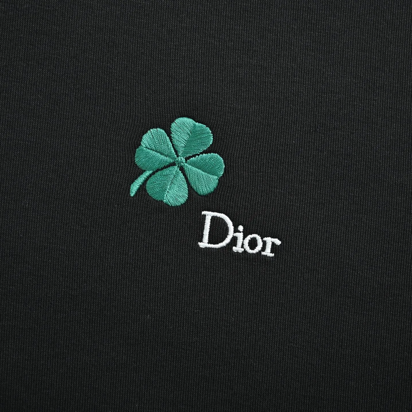 Dior/Dior 26Fw Four Leaf Clover Embroidered Round Neck Sweatshirt