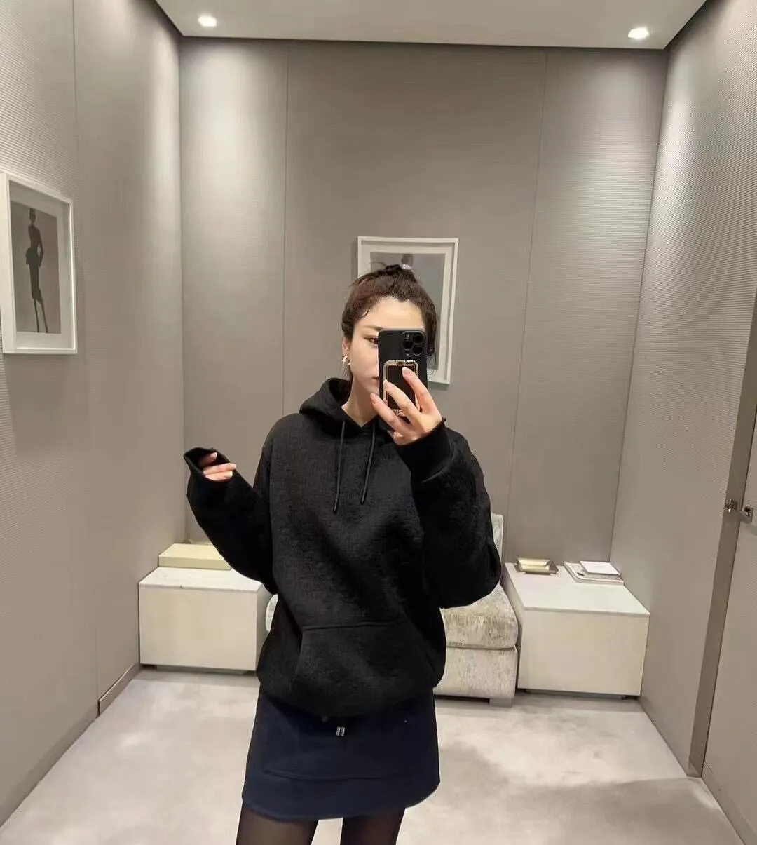 Dior/Dior 25Fw Monogram Embossed Hooded Sweatshirt