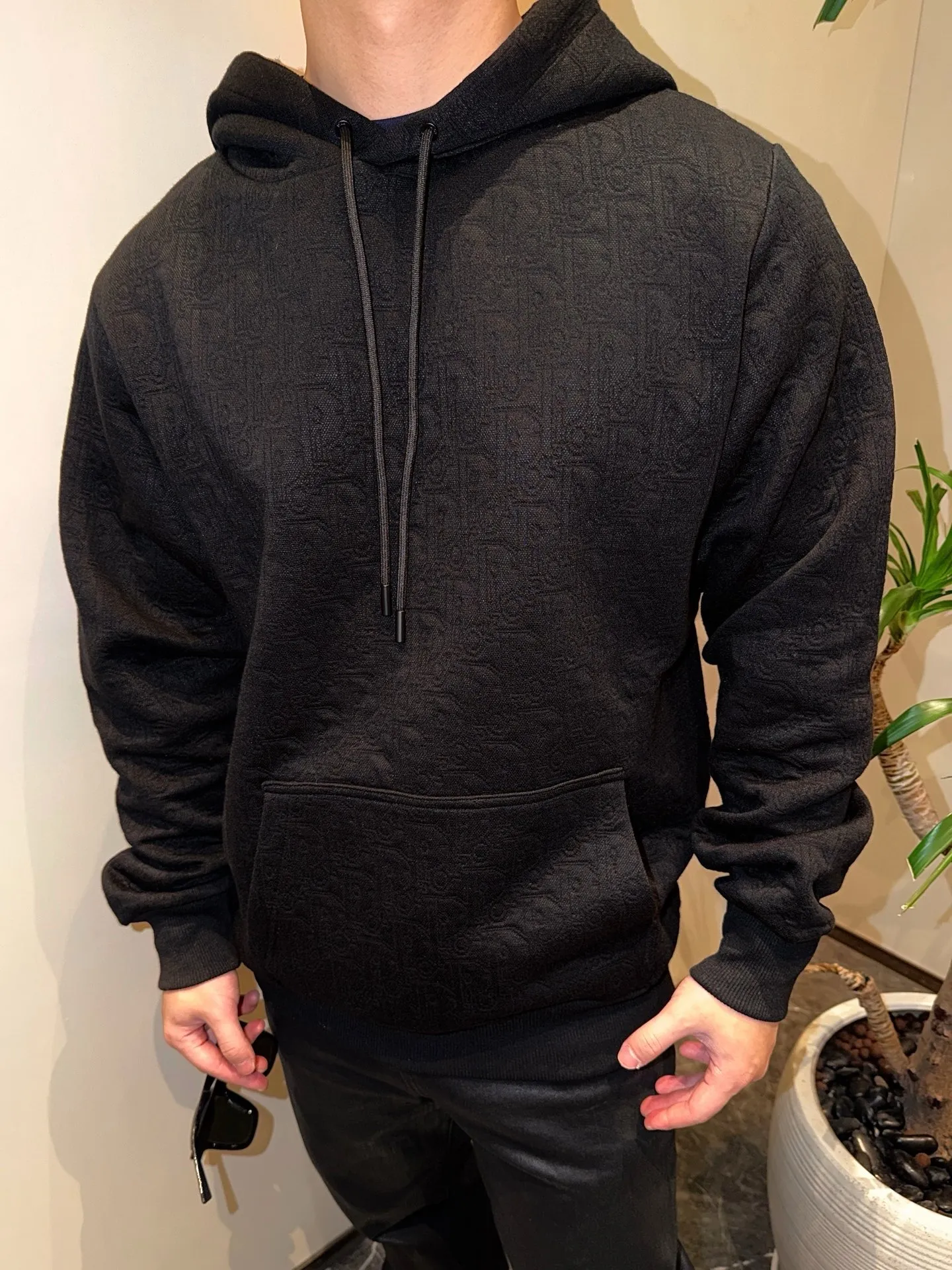 Dior/Dior 25Fw Monogram Embossed Hooded Sweatshirt