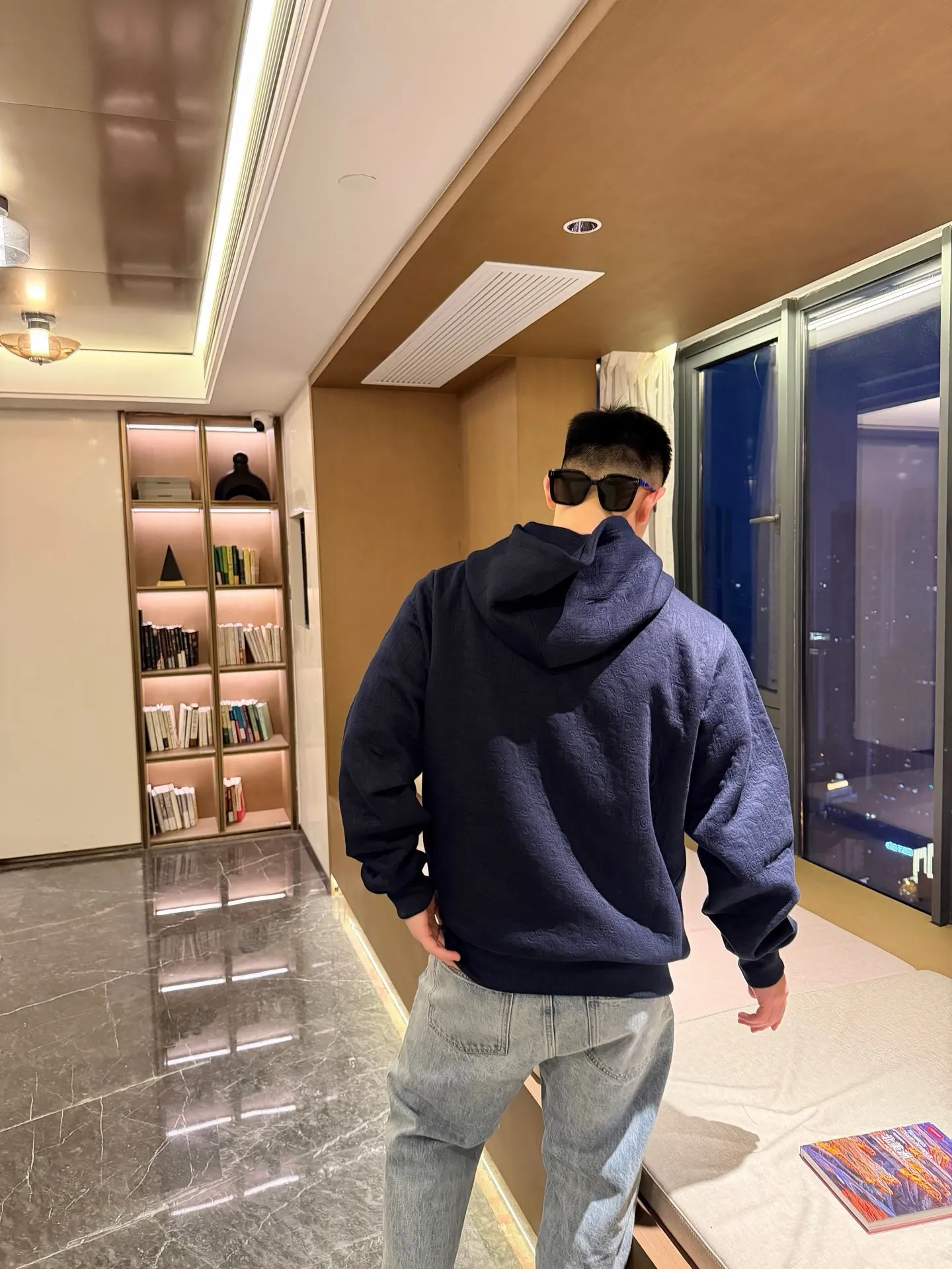 Dior/Dior 25Fw Monogram Embossed Hooded Sweatshirt