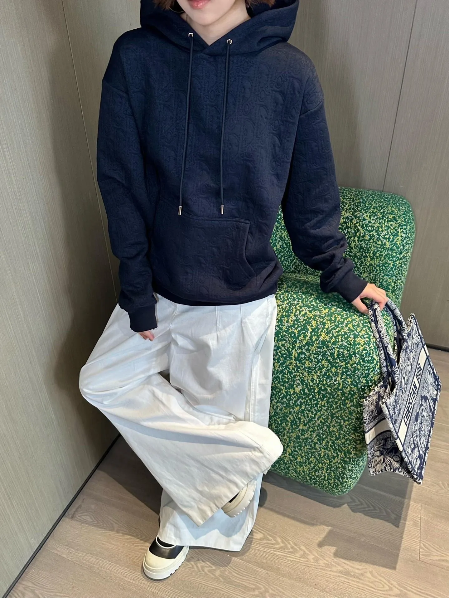 Dior/Dior 25Fw Monogram Embossed Hooded Sweatshirt