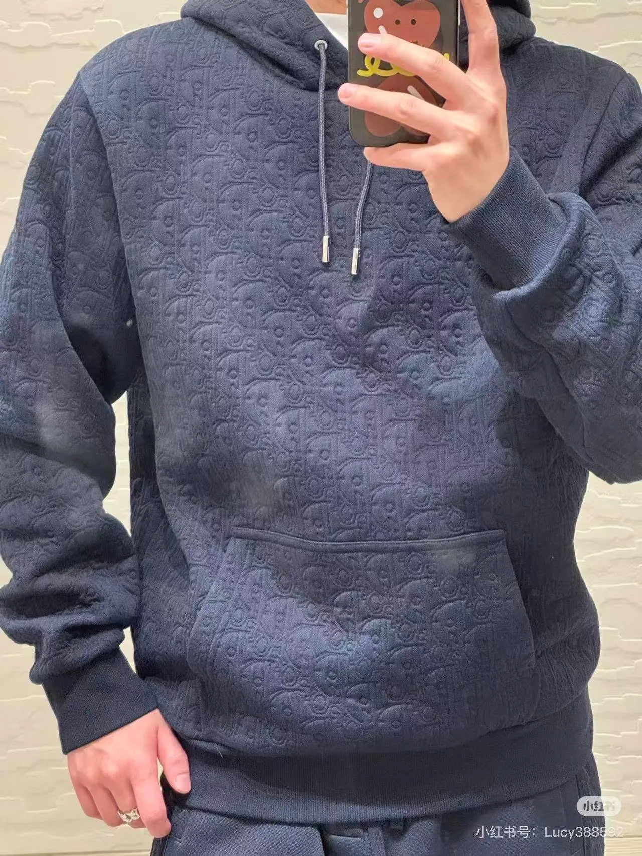 Dior/Dior 25Fw Monogram Embossed Hooded Sweatshirt