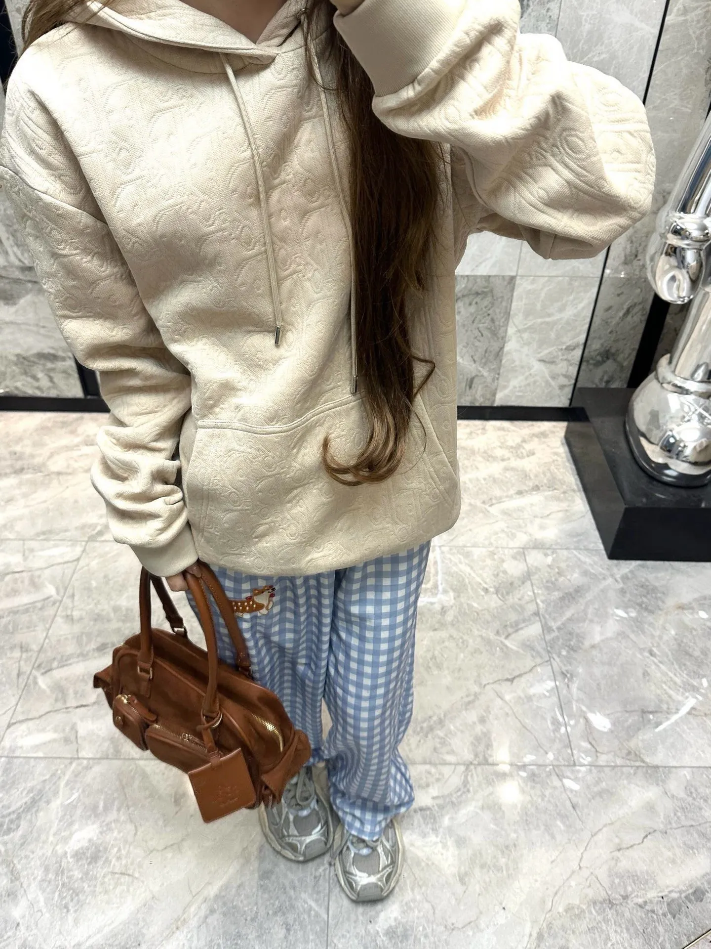 Dior/Dior 25Fw Monogram Embossed Hooded Sweatshirt