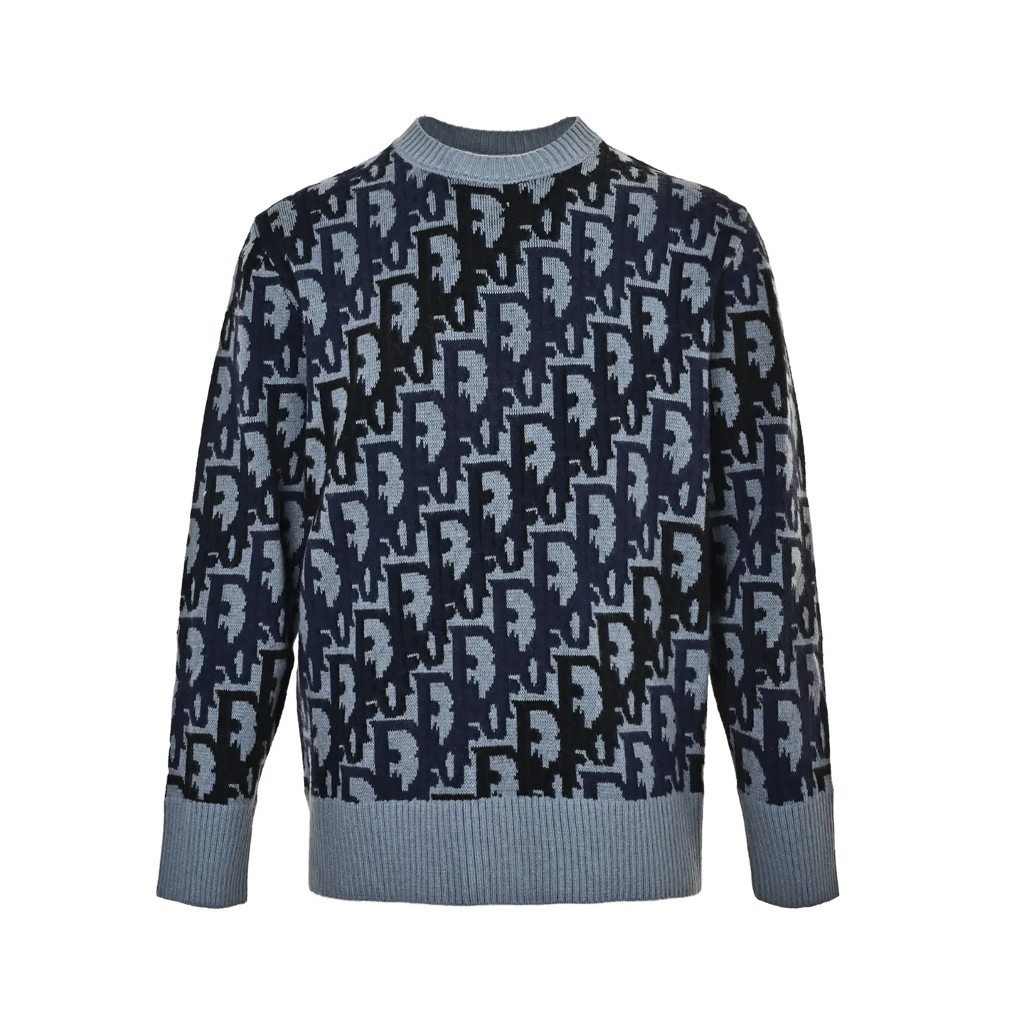 Dior/Dior Regular Flowers Gradient Full Print Jacquard Crewneck Sweater