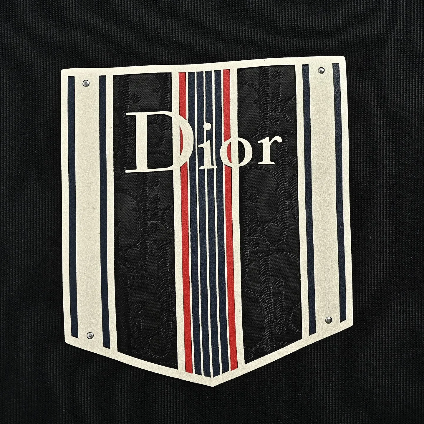 Dior/Dior Floral Striped Fake Pocket Crew Neck Sweatshirt