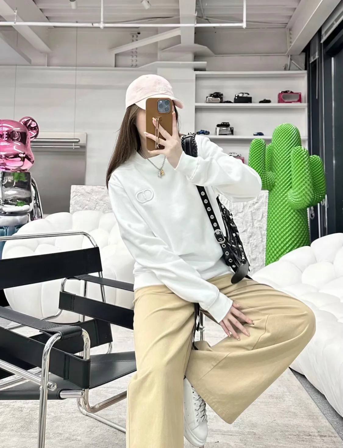 Dior Classic CD embroidered crewneck sweatshirt