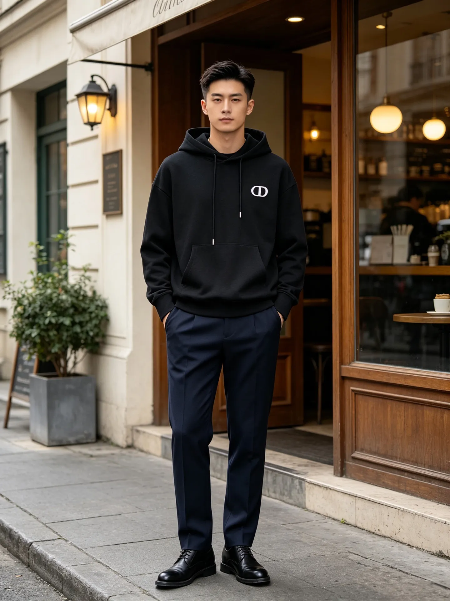 Dior/Dior Classic CD Embroidered Letter Hooded Sweatshirt