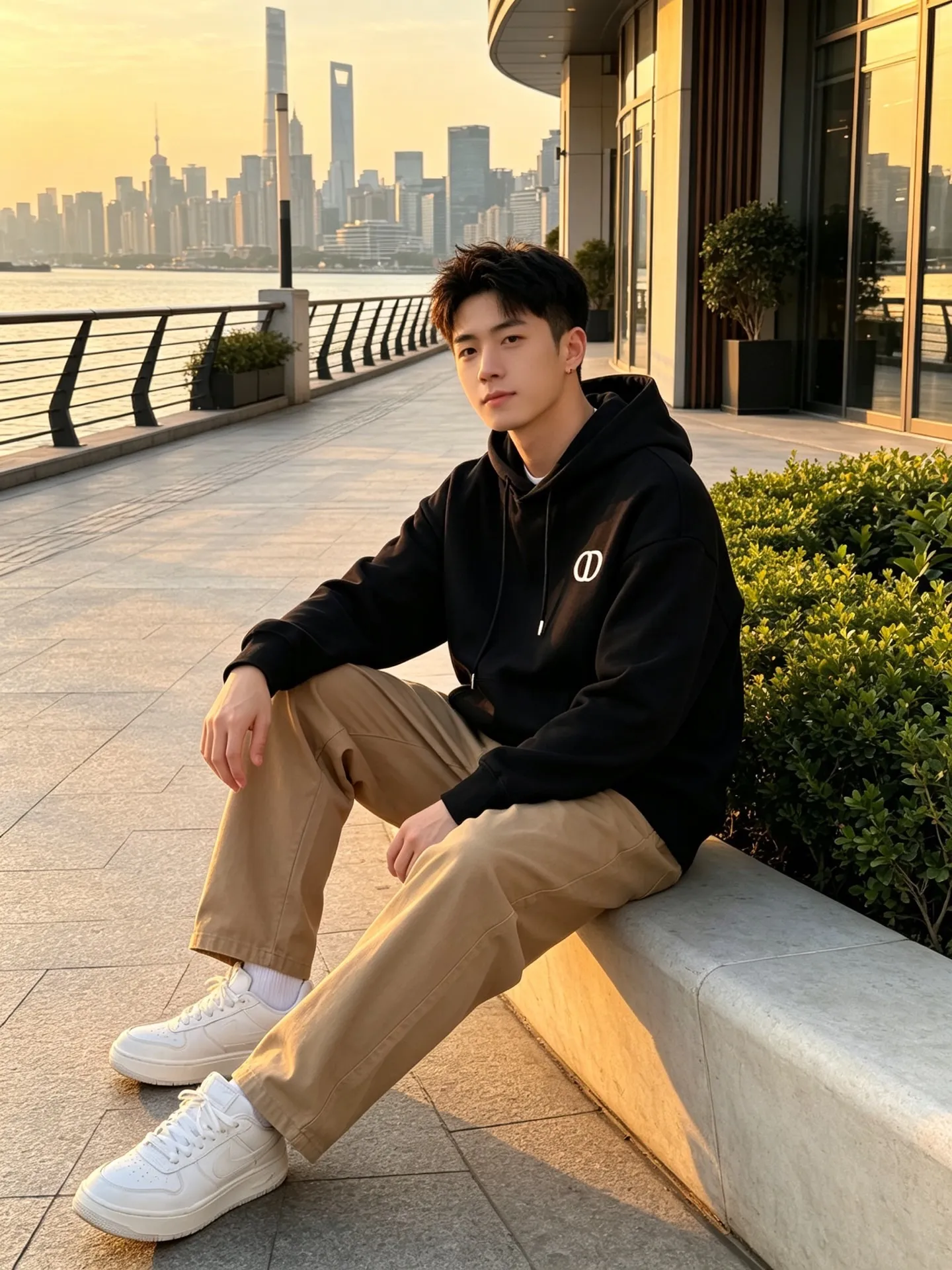 Dior/Dior Classic CD Embroidered Letter Hooded Sweatshirt