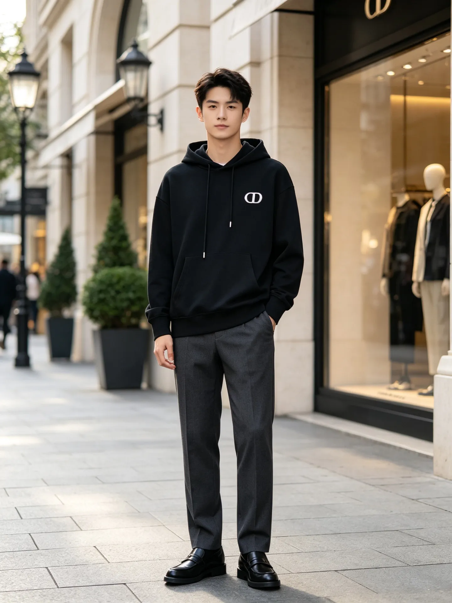 Dior/Dior Classic CD Embroidered Letter Hooded Sweatshirt