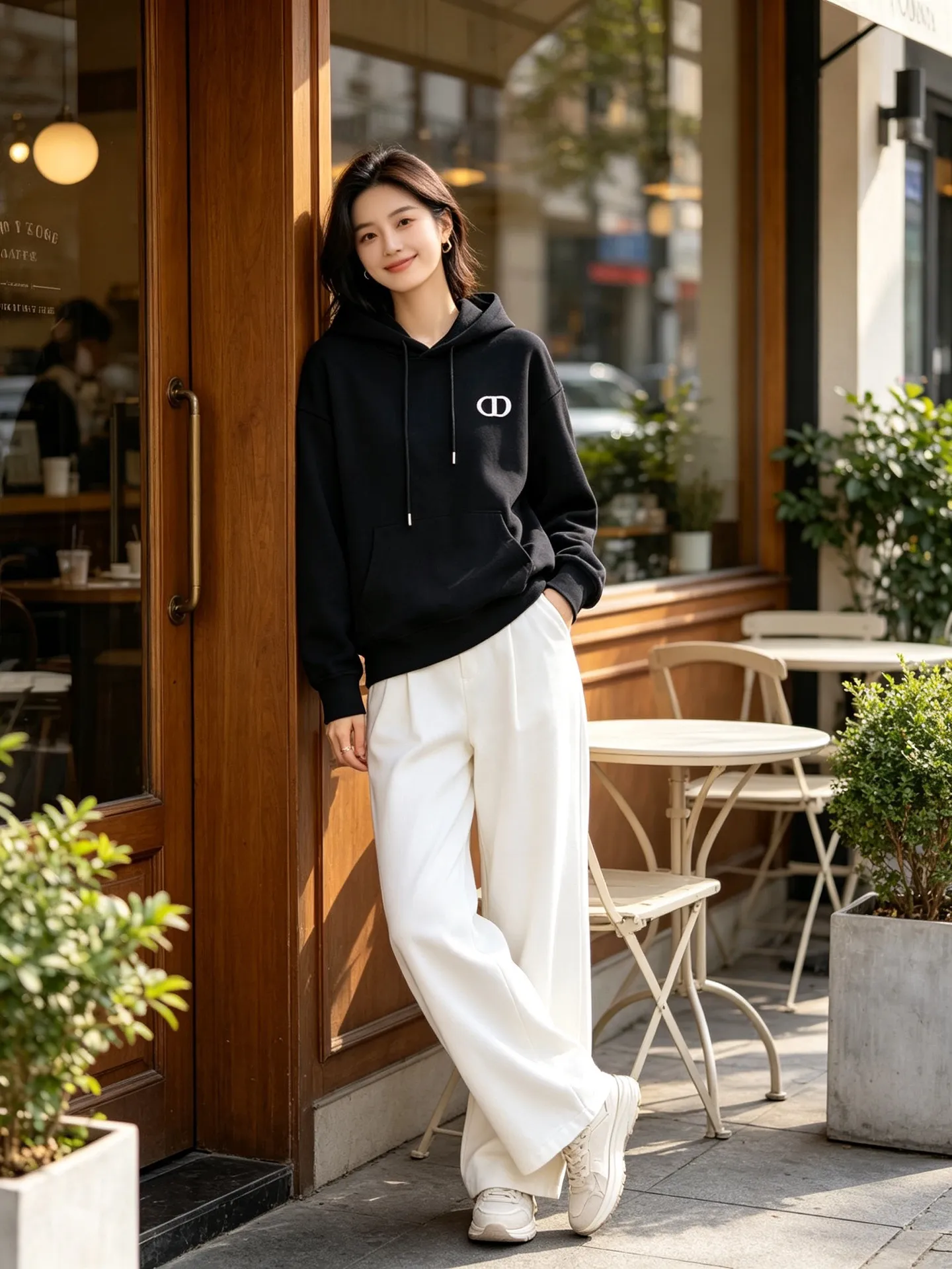 Dior/Dior Classic CD Embroidered Letter Hooded Sweatshirt