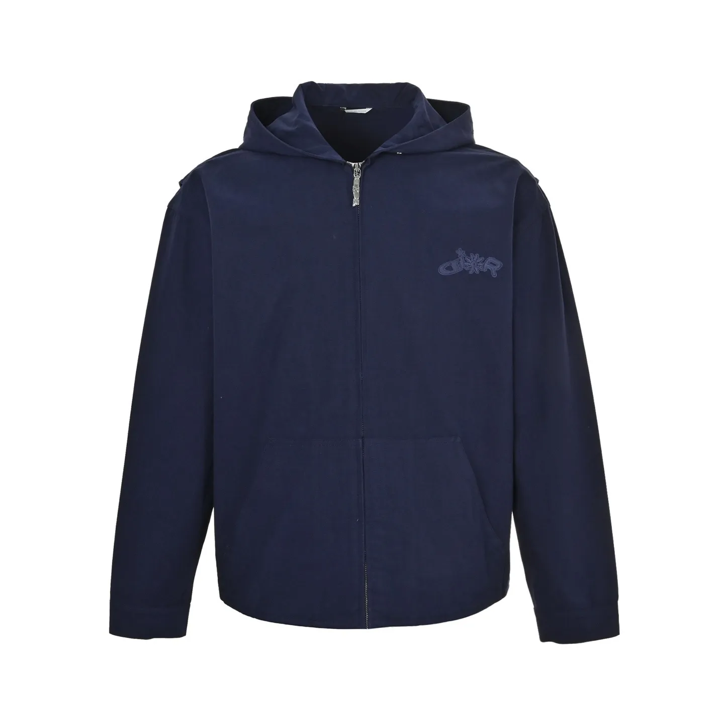 Dior/Dior 25Fw Co-Branded Embroidered Logo Canvas Zip Hooded Jacket
