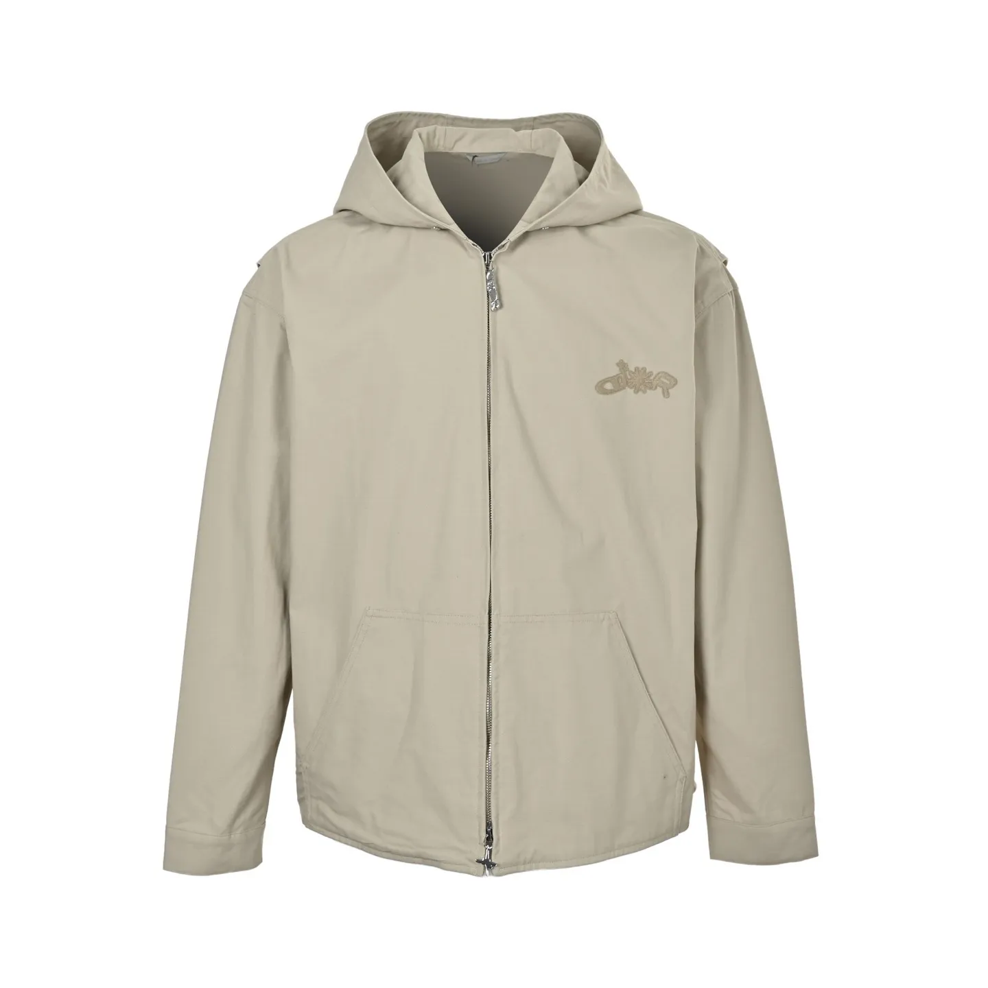 Dior/Dior 25Fw Co-Branded Embroidered Logo Canvas Zip Hooded Jacket