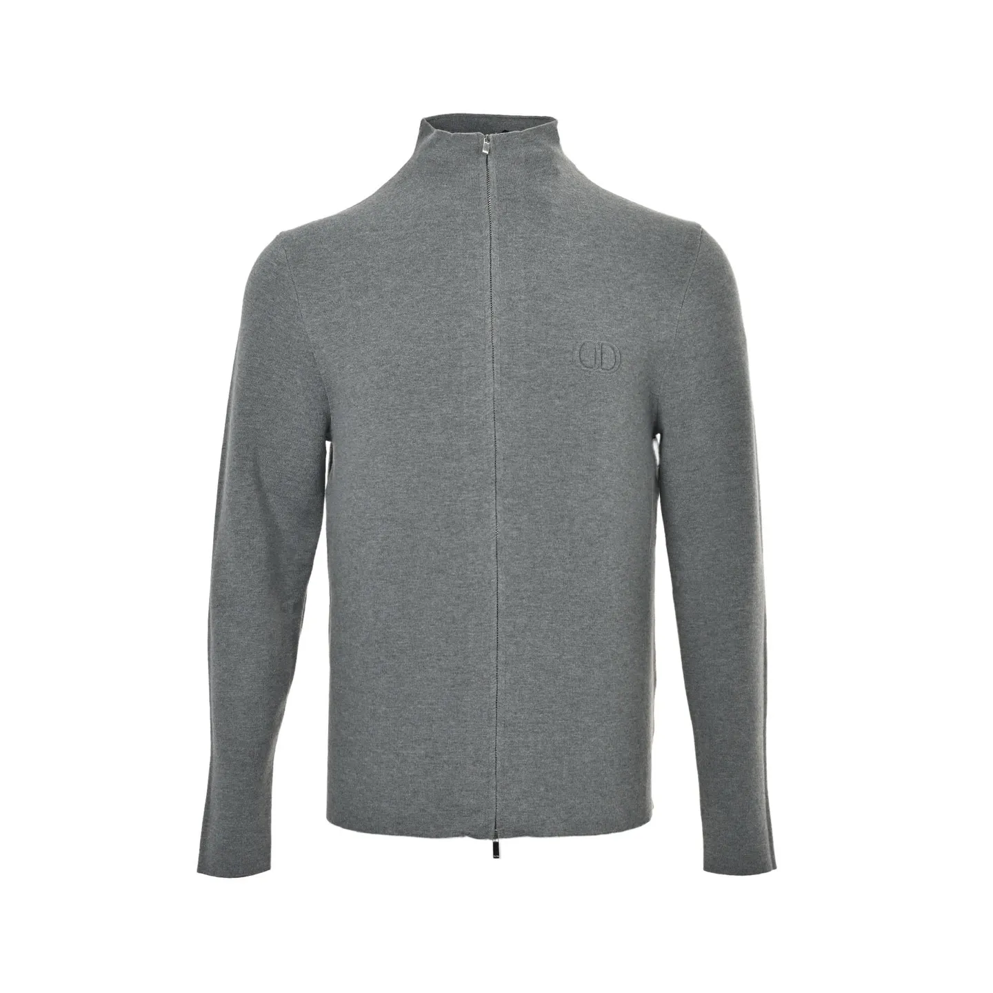 Embroidered embossed Dior/Dior CD logo zip sweater jacket