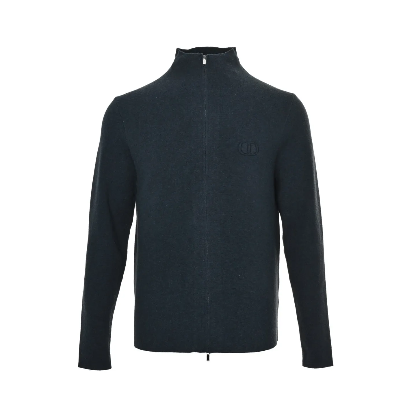 Embroidered embossed Dior/Dior CD logo zip sweater jacket