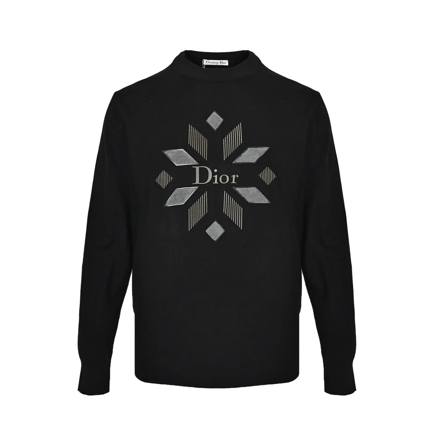Dior/Dior diamond letter print crew neck sweater