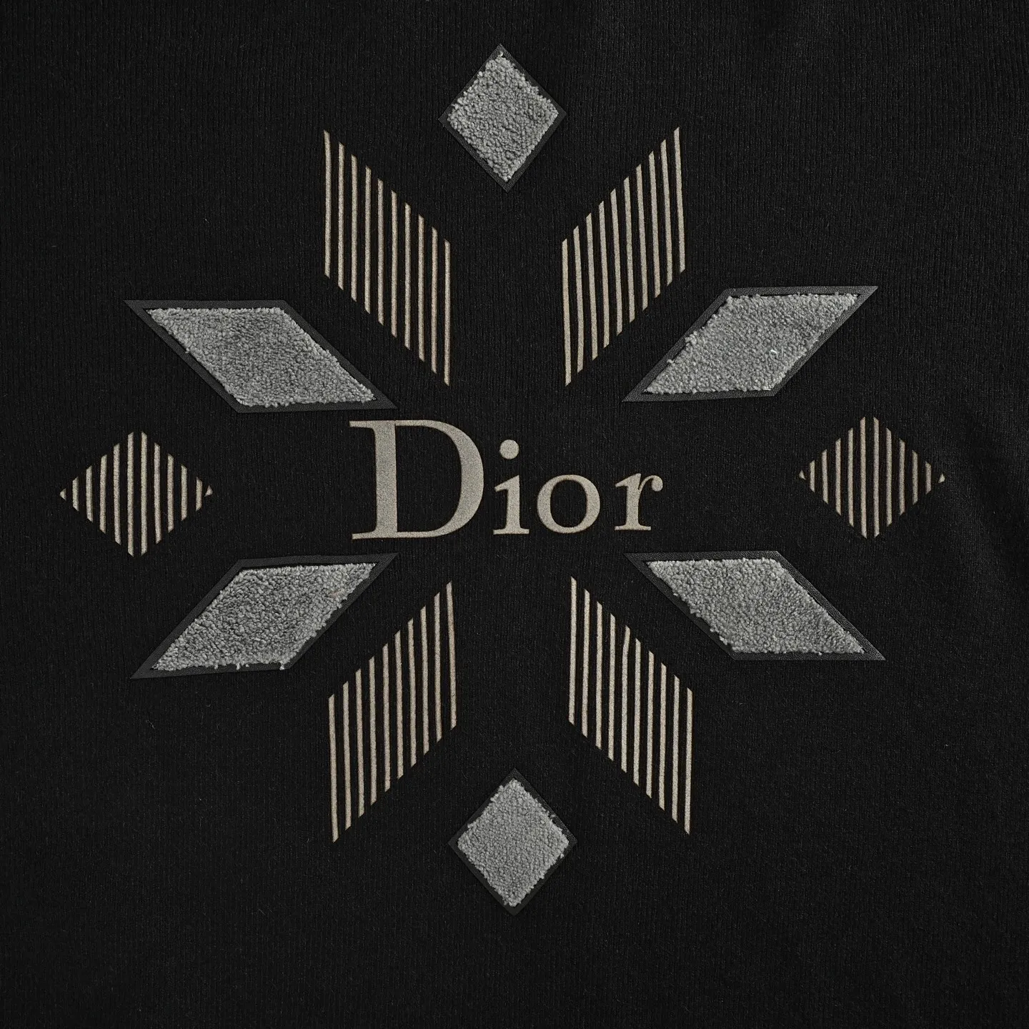 Dior/Dior diamond letter print crew neck sweater