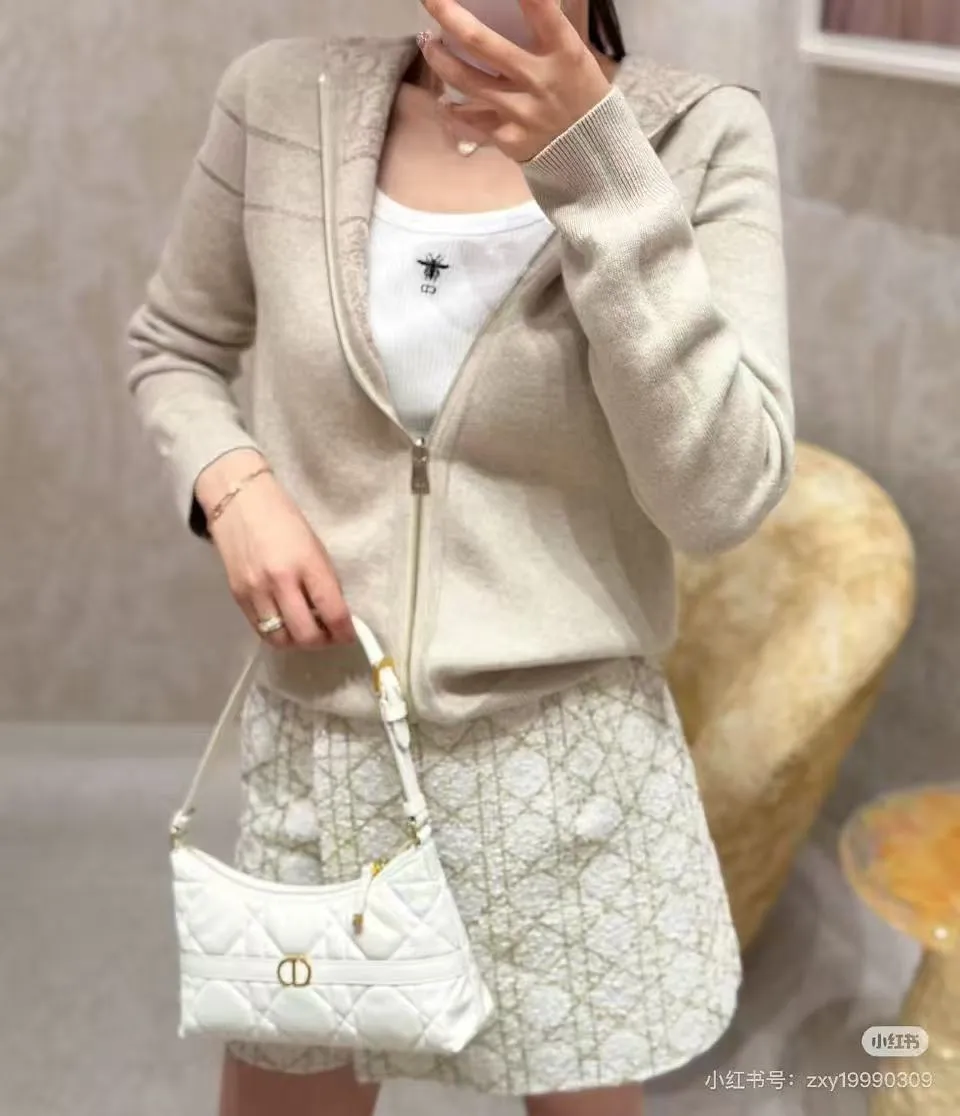 Dior/Dior jacquard jacquard reversible hooded jacket