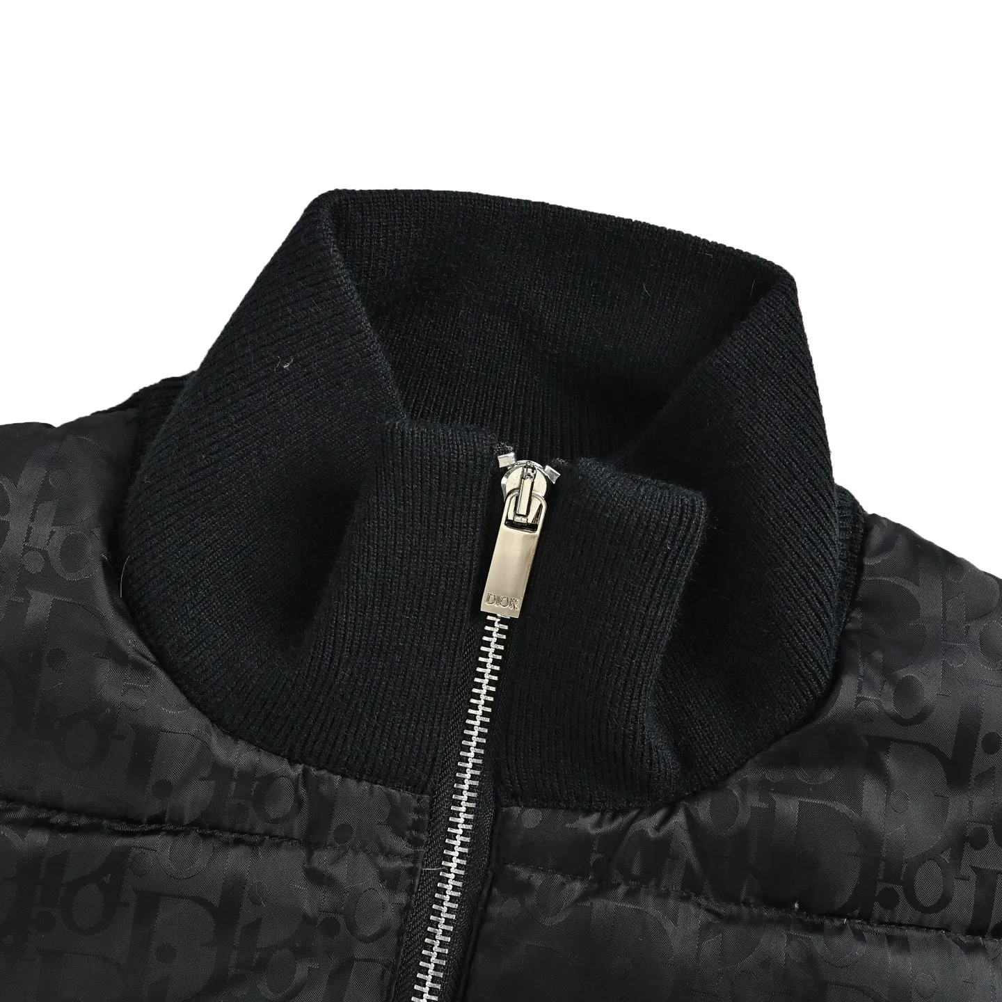 Dior/Dior jacquard full print knit patchwork down jacket