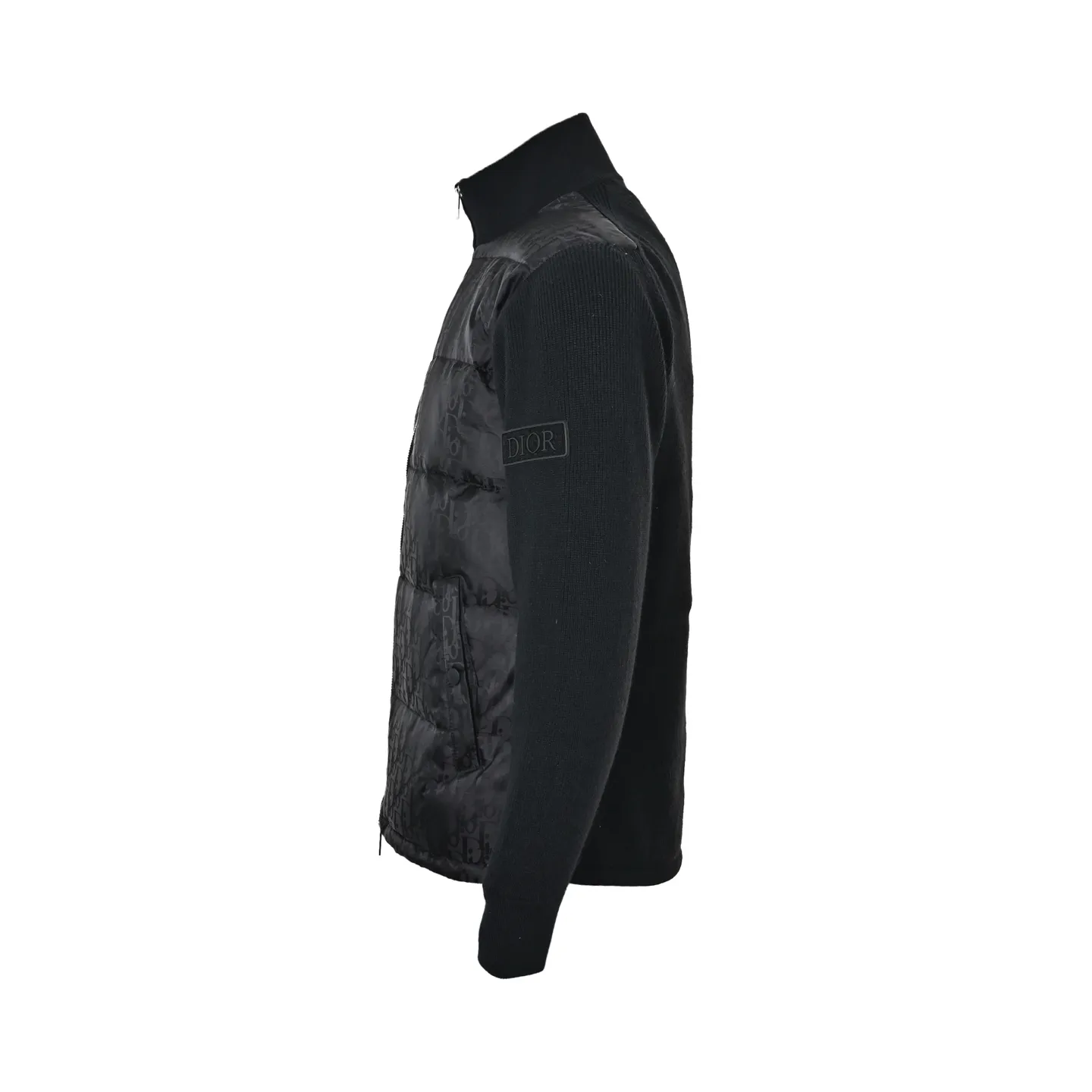 Dior/Dior jacquard full print knit patchwork down jacket