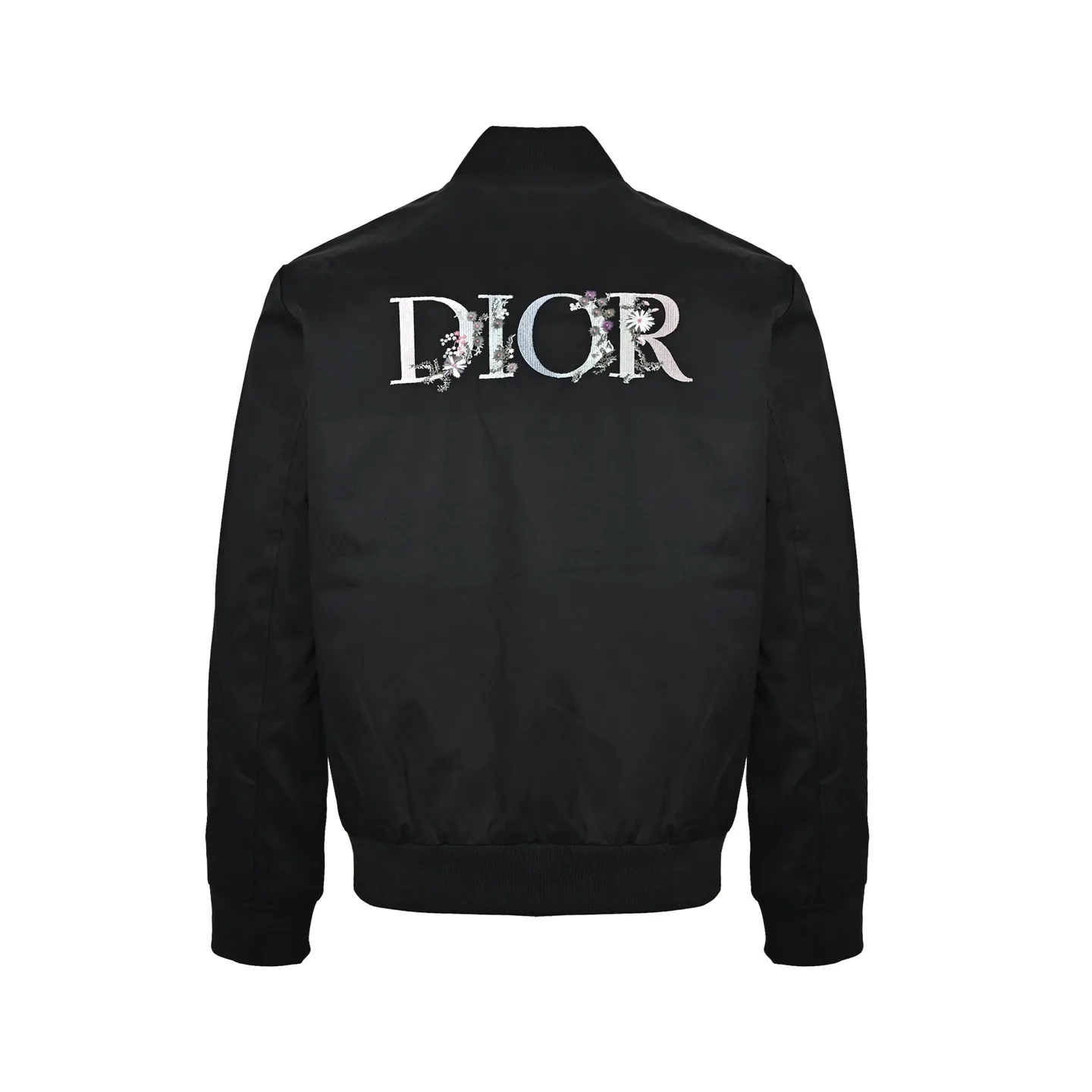 Dior/Dior Floral Embroidered Logo Baseball Jersey Jacket