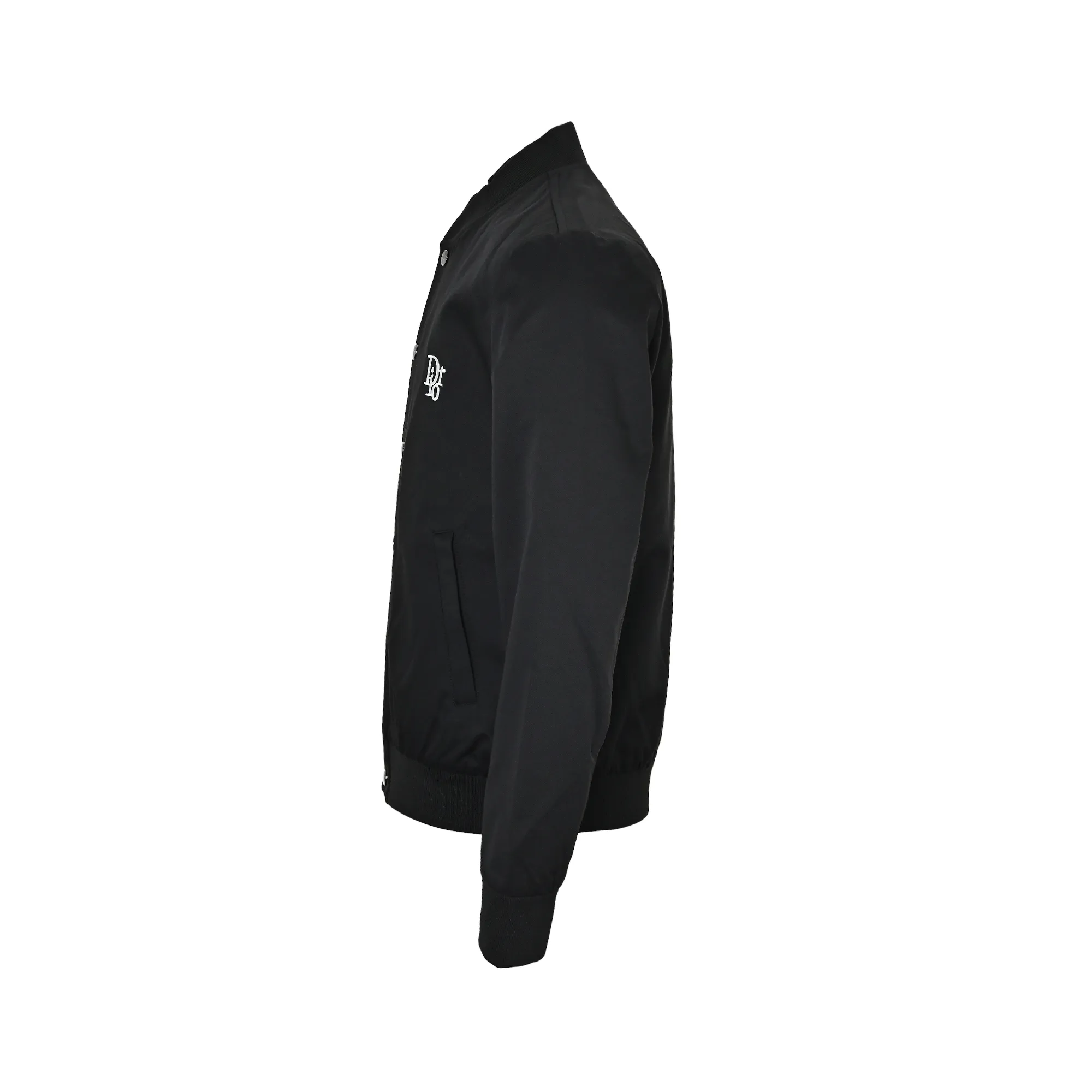 Dior/Dior Floral Embroidered Logo Baseball Jersey Jacket