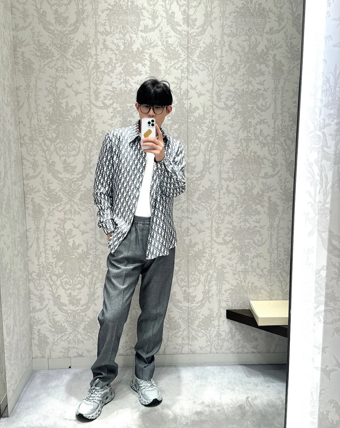 Dior/Dior 25ss jacquard full print shirt