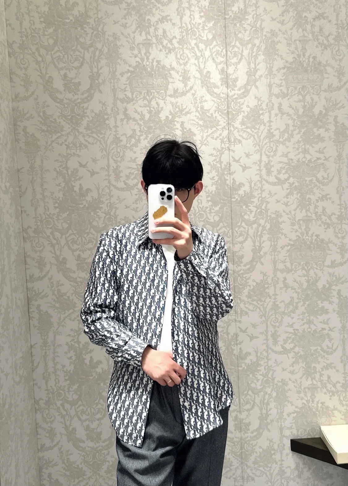 Dior/Dior 25ss jacquard full print shirt