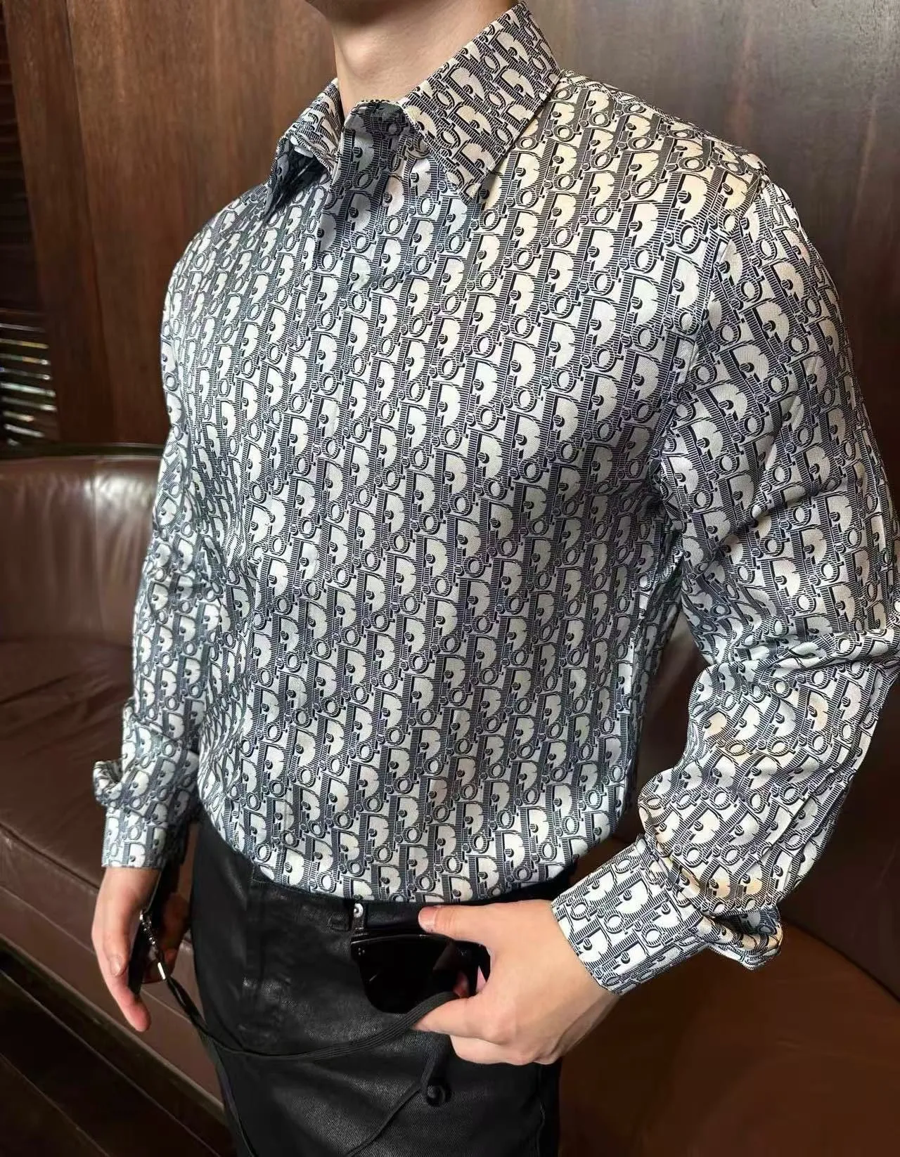 Dior/Dior 25ss jacquard full print shirt
