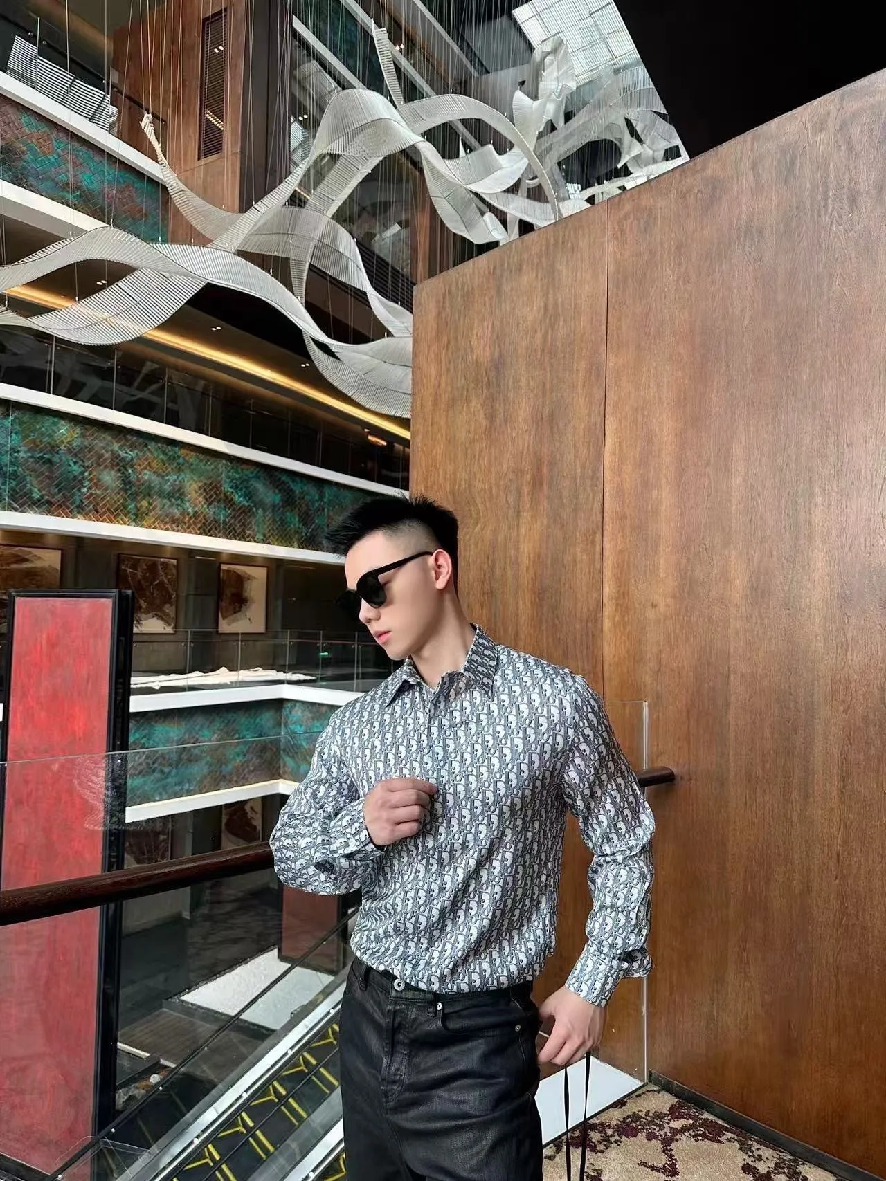 Dior/Dior 25ss jacquard full print shirt