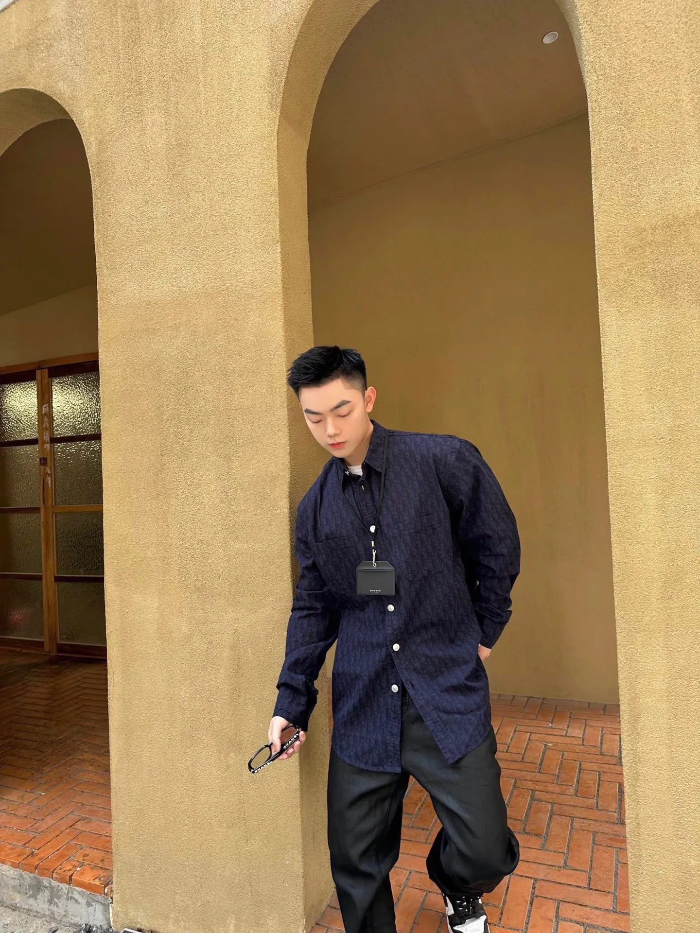 Dior/Dior 22ss Classic all-over printed presbyopic denim shirt jacket