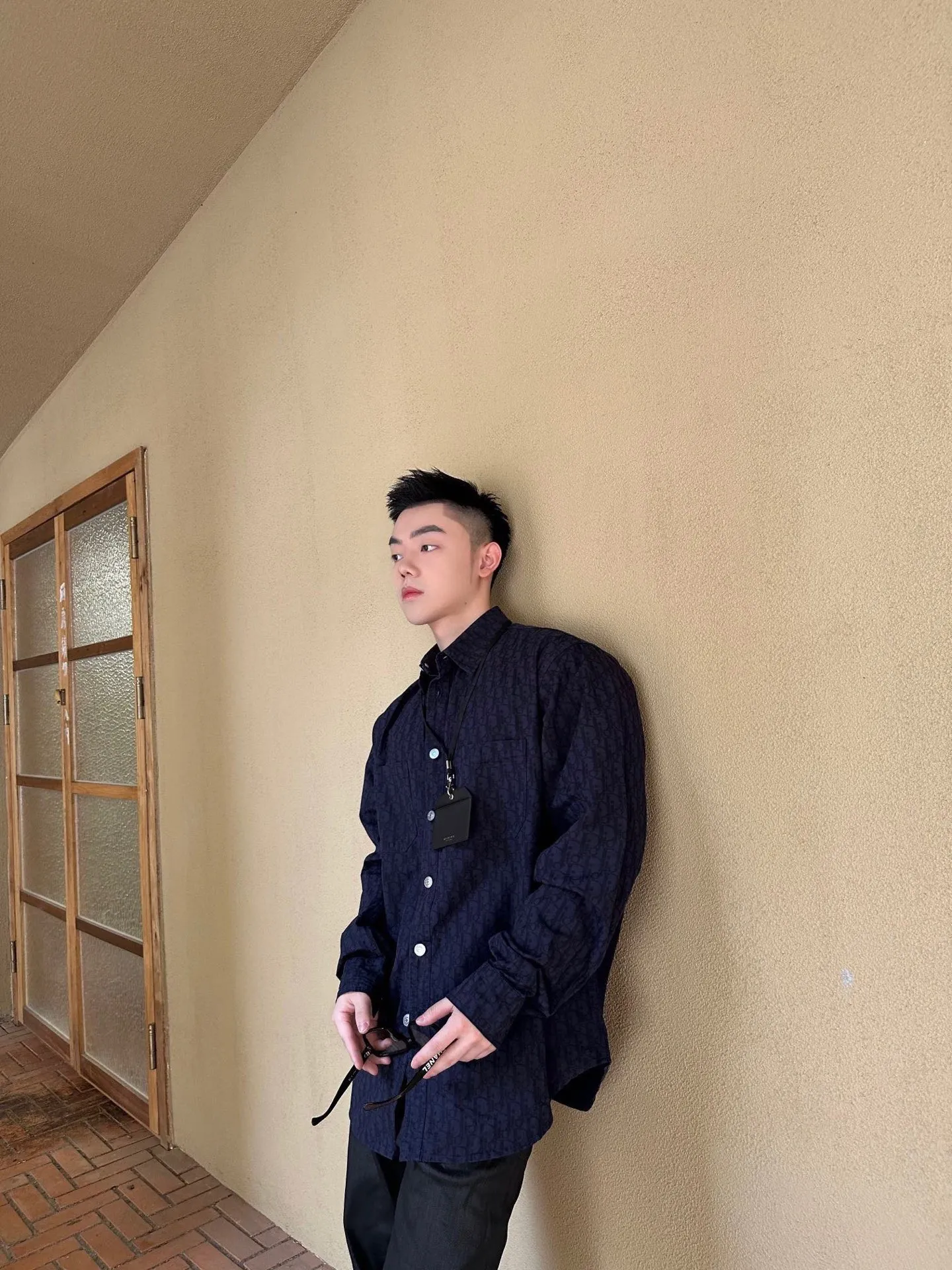 Dior/Dior 22ss Classic all-over printed presbyopic denim shirt jacket