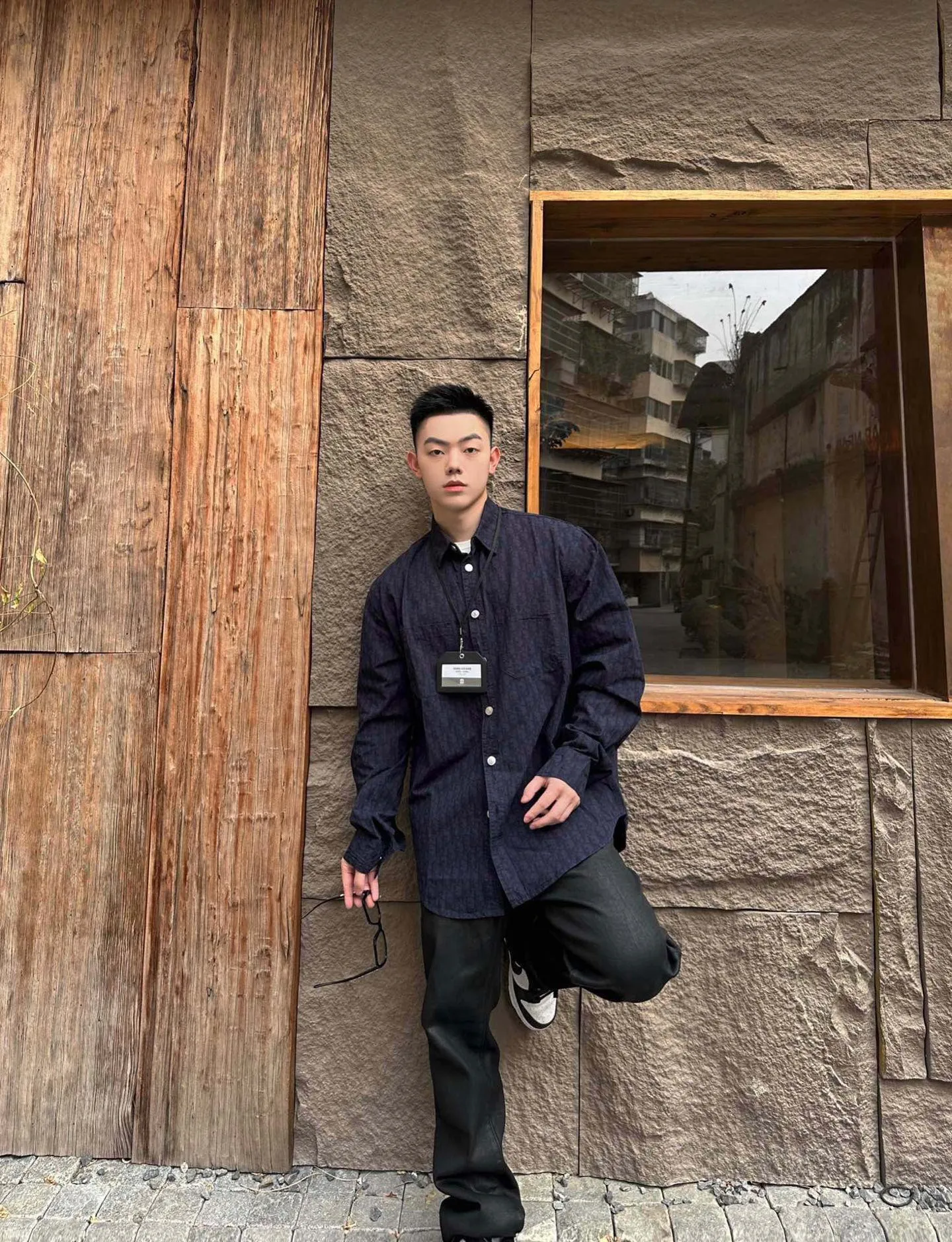 Dior/Dior 22ss Classic all-over printed presbyopic denim shirt jacket