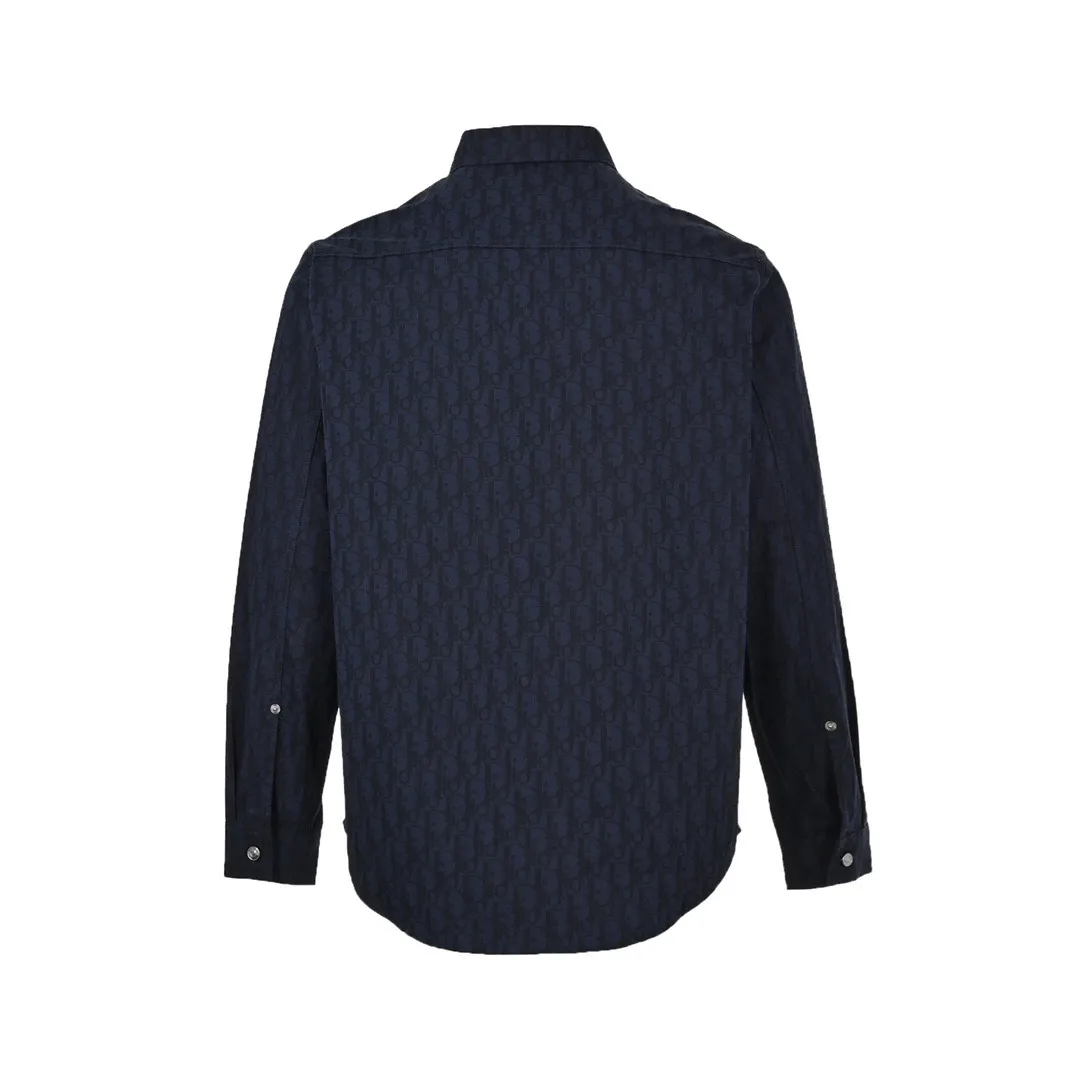 Dior/Dior 22ss Classic all-over printed presbyopic denim shirt jacket
