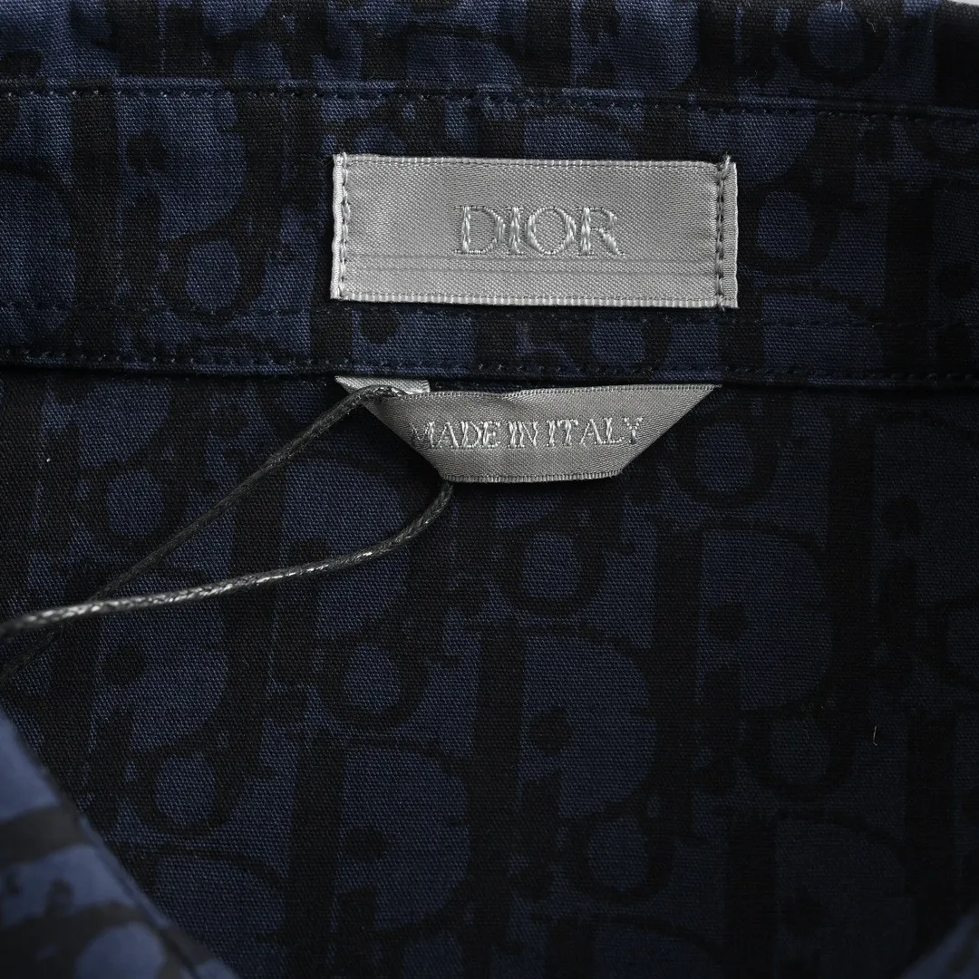 Dior/Dior 22ss Classic all-over printed presbyopic denim shirt jacket
