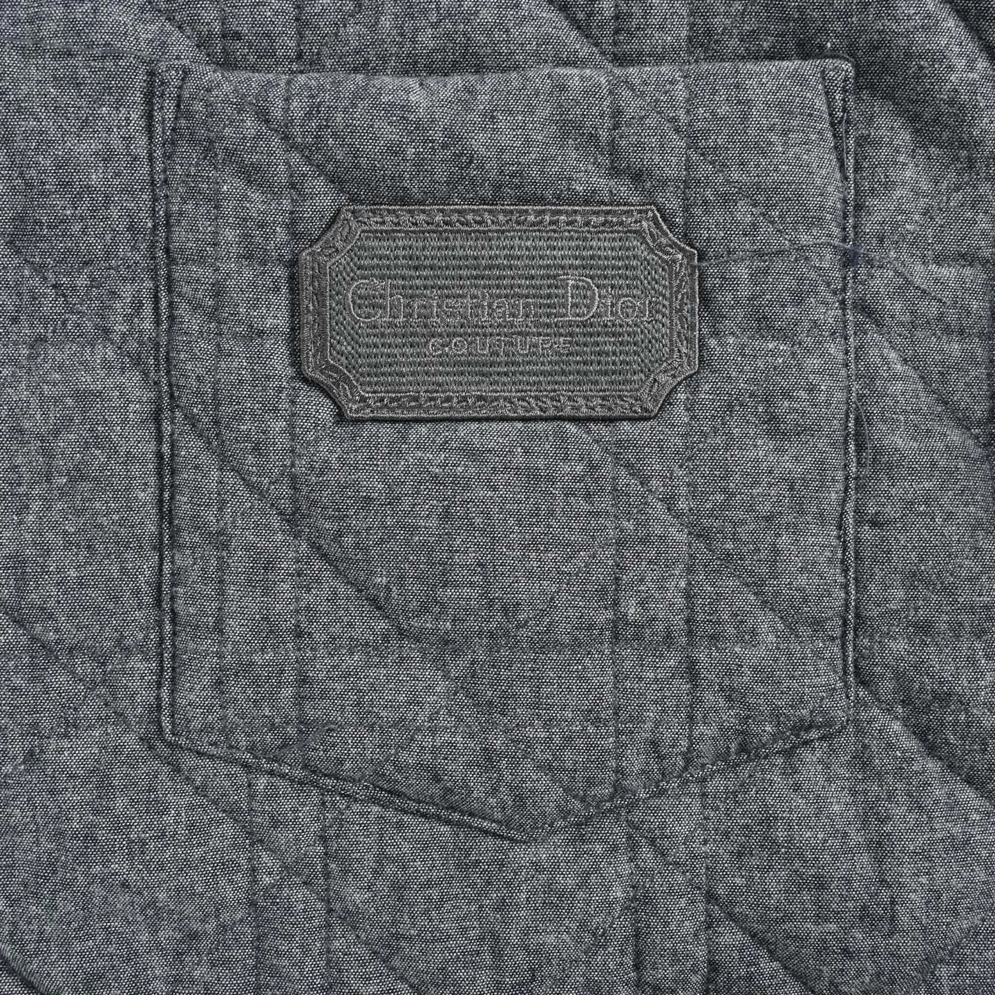 Dior/Dior leather patch rhombus cotton jacket