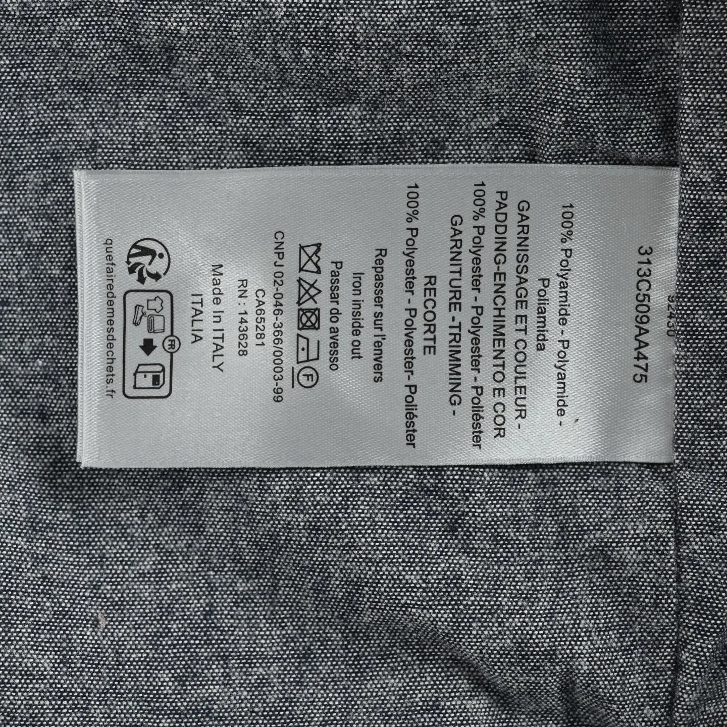 Dior/Dior leather patch rhombus cotton jacket