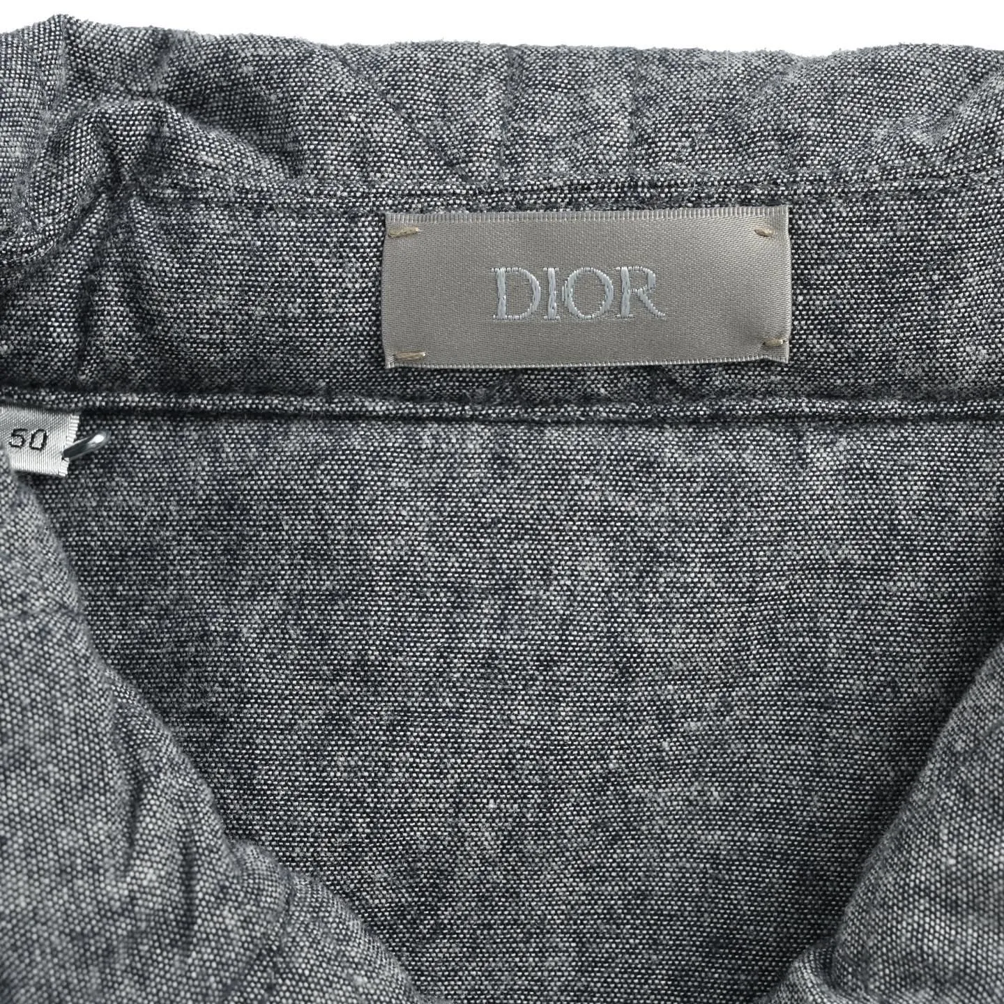 Dior/Dior leather patch rhombus cotton jacket