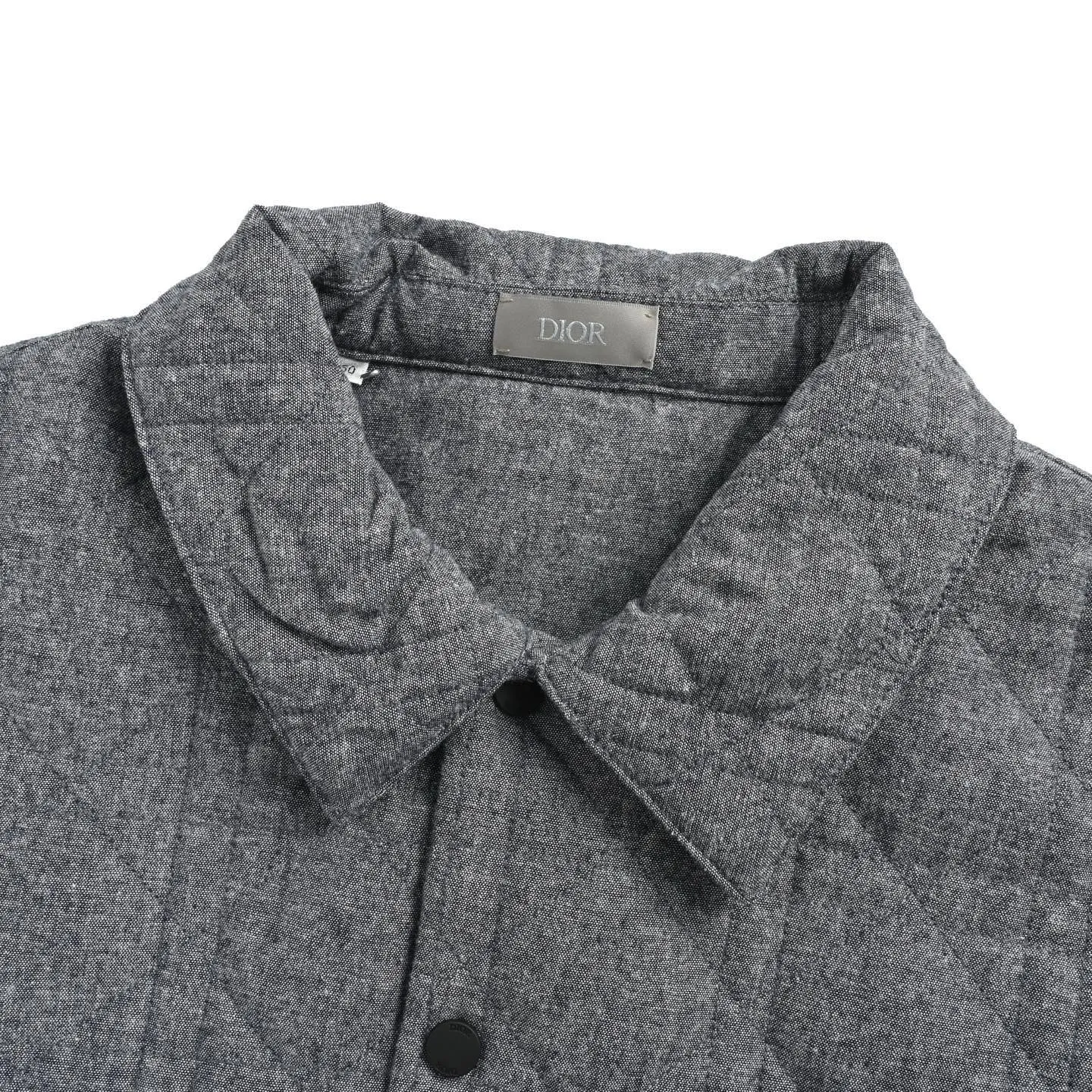 Dior/Dior leather patch rhombus cotton jacket