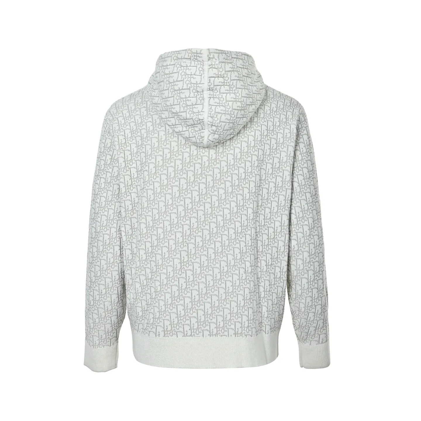 Dior Fully Printed Hooded Zipped Knitted Jacket