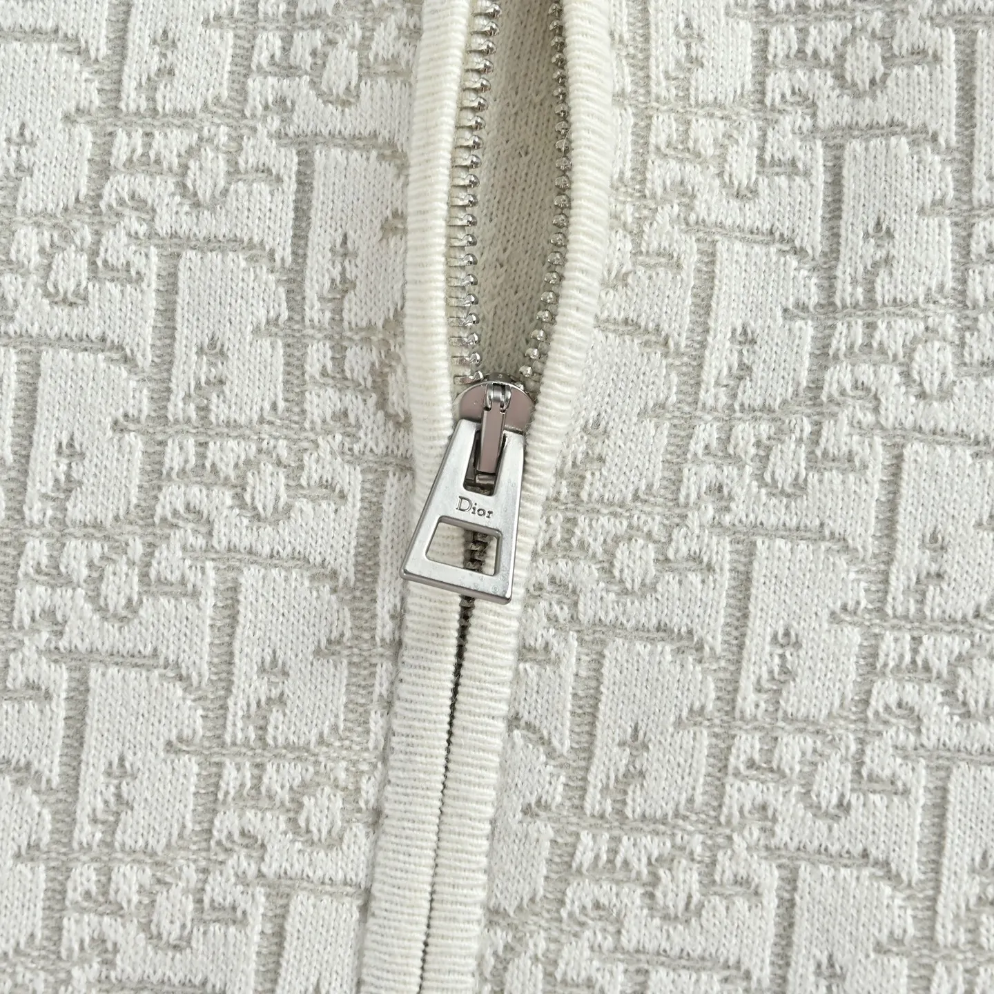 Dior Fully Printed Hooded Zipped Knitted Jacket