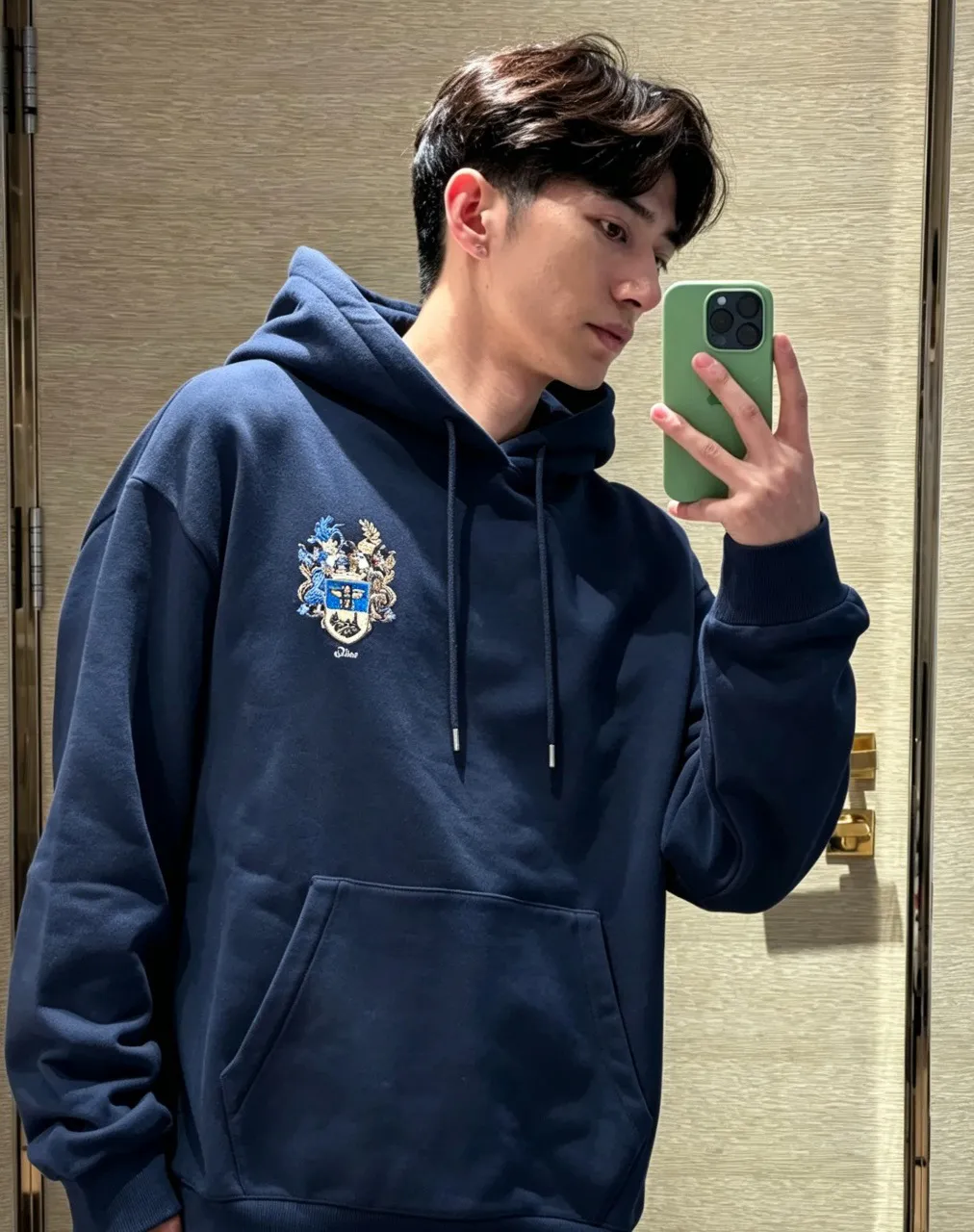 Dior/Dior Bee Logo Embroidered Hooded Sweatshirt