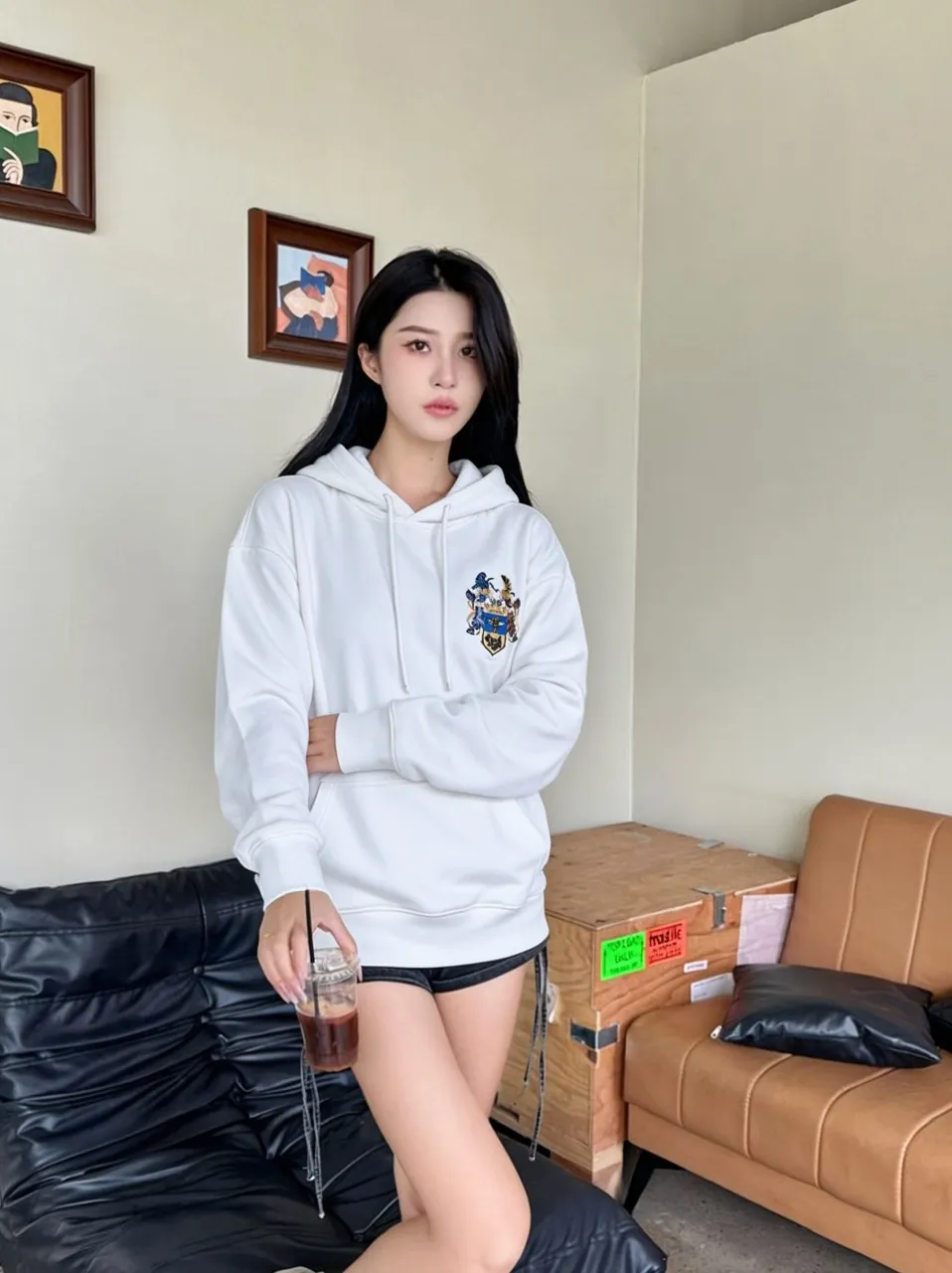 Dior/Dior Bee Logo Embroidered Hooded Sweatshirt