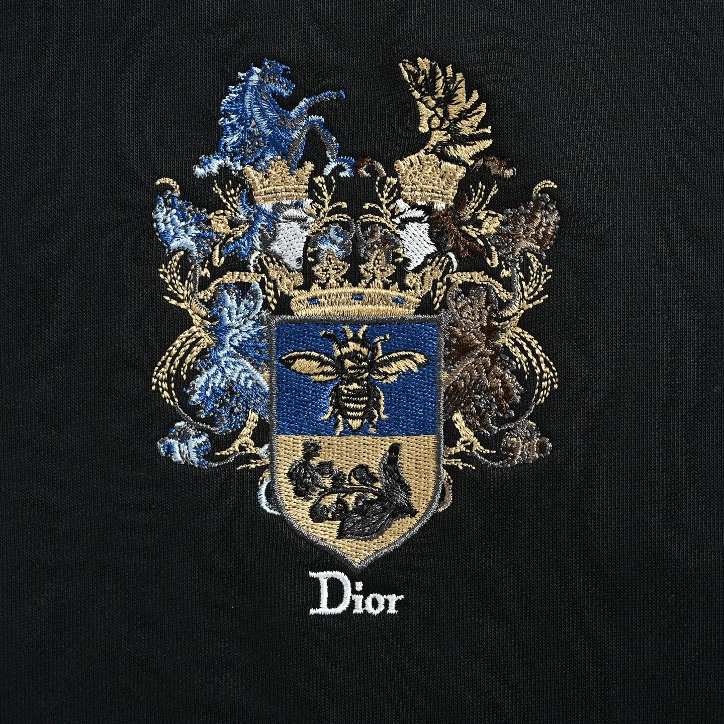 Dior/Dior Bee Logo Embroidered Hooded Sweatshirt