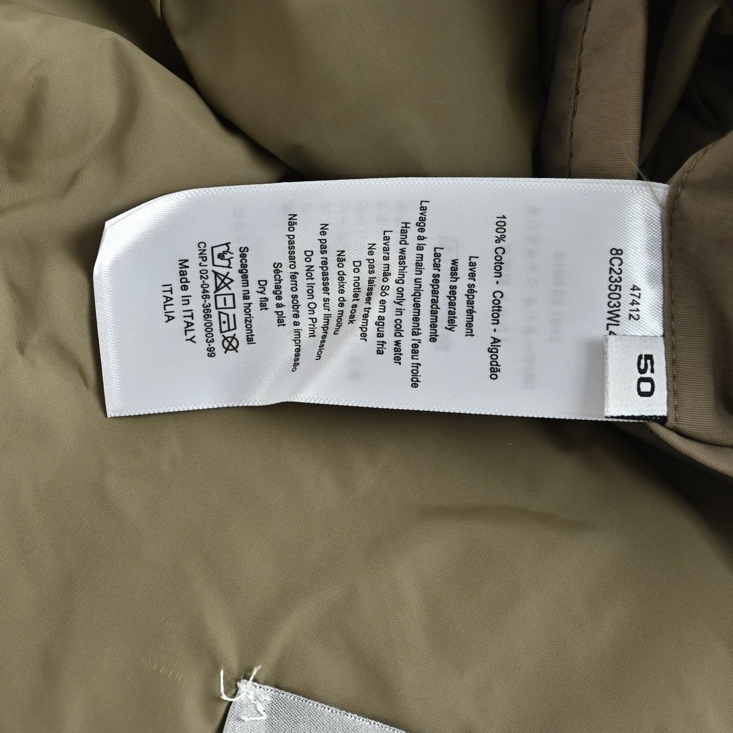 Dior/Dior Stone Island joint pilot cotton jacket