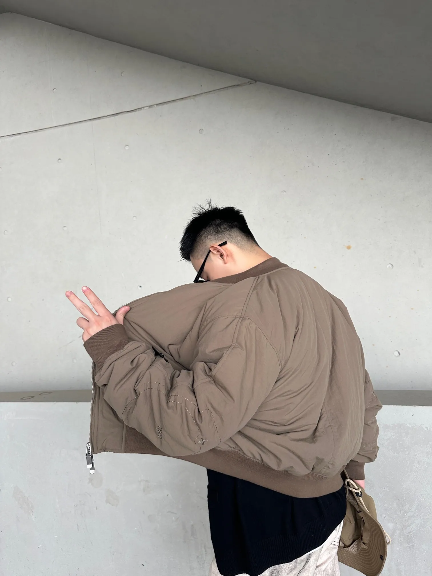 Dior/Dior Stone Island joint pilot cotton jacket
