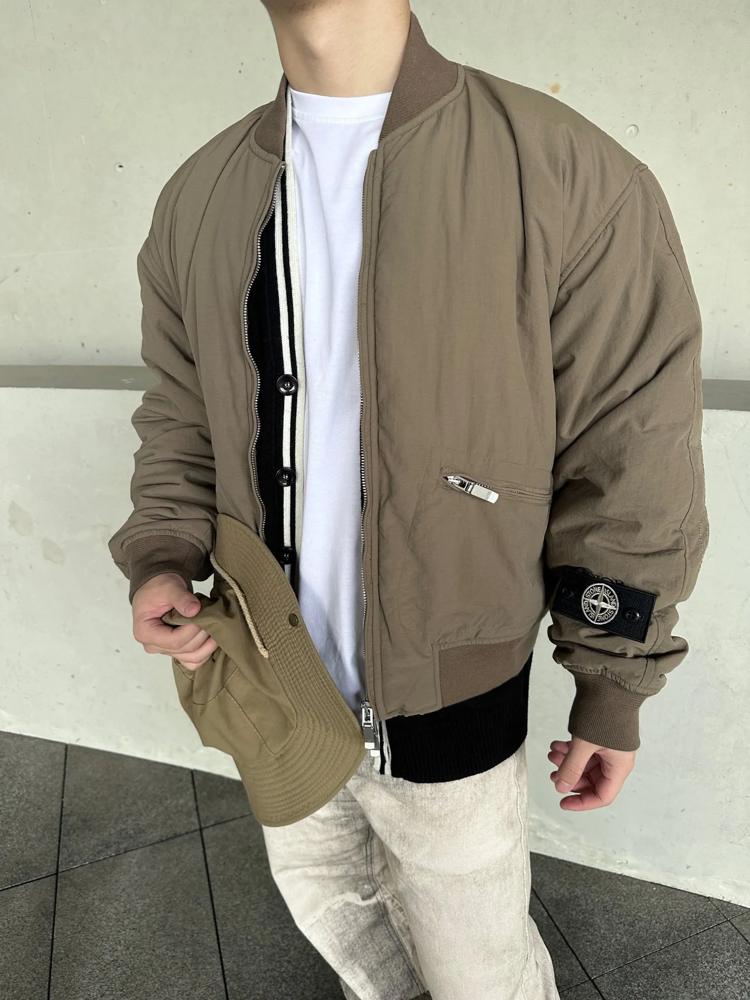 Dior/Dior Stone Island joint pilot cotton jacket