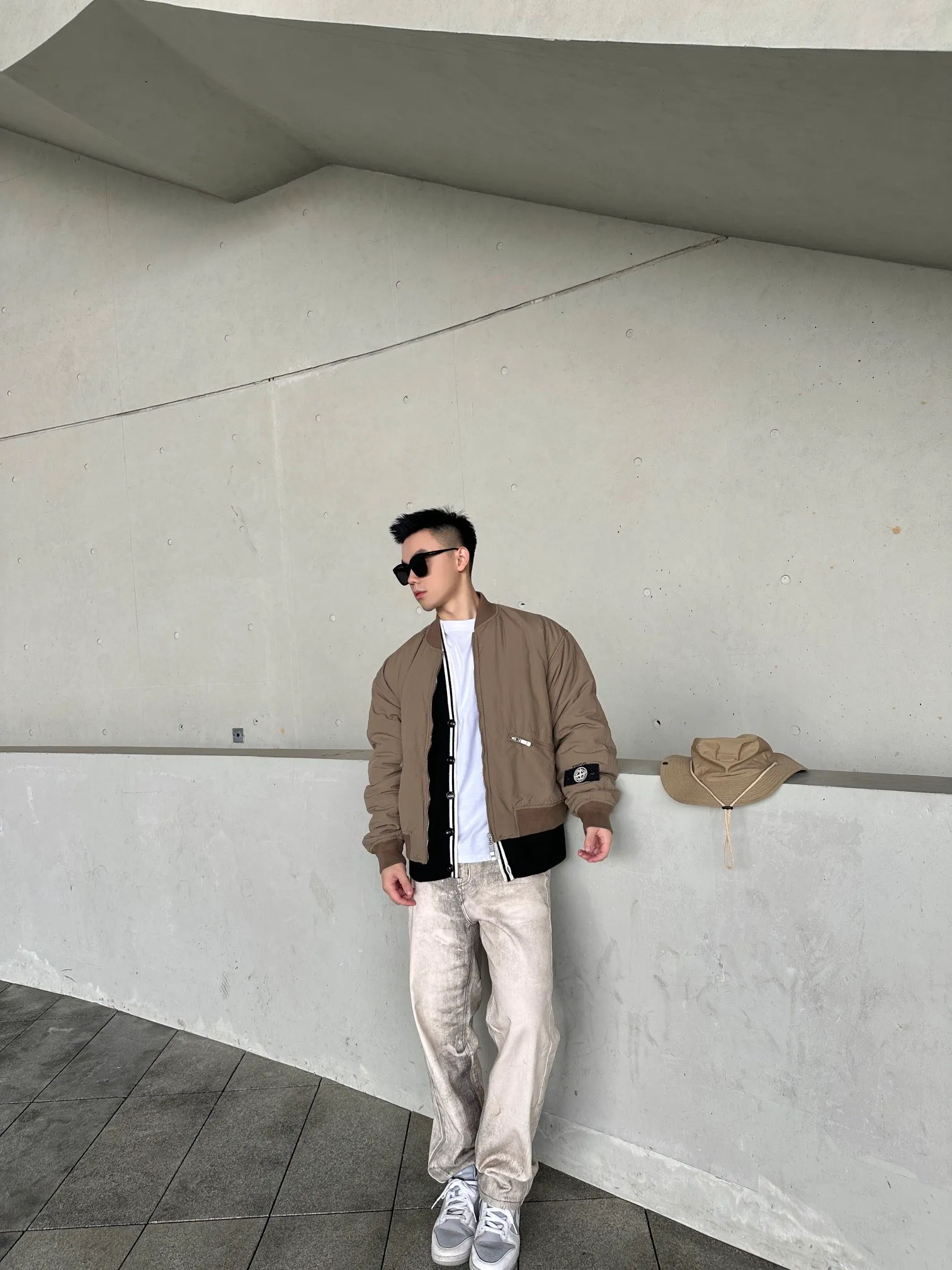 Dior/Dior Stone Island joint pilot cotton jacket