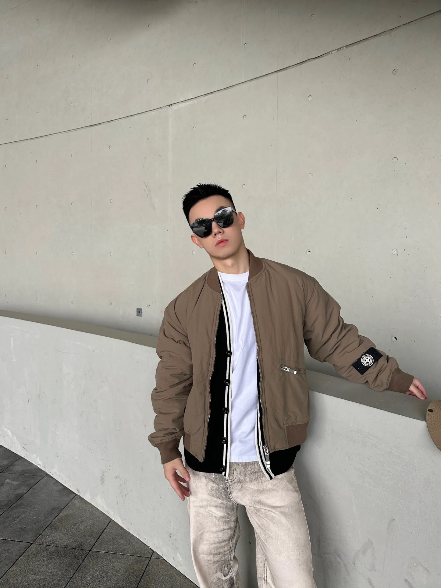 Dior/Dior Stone Island joint pilot cotton jacket
