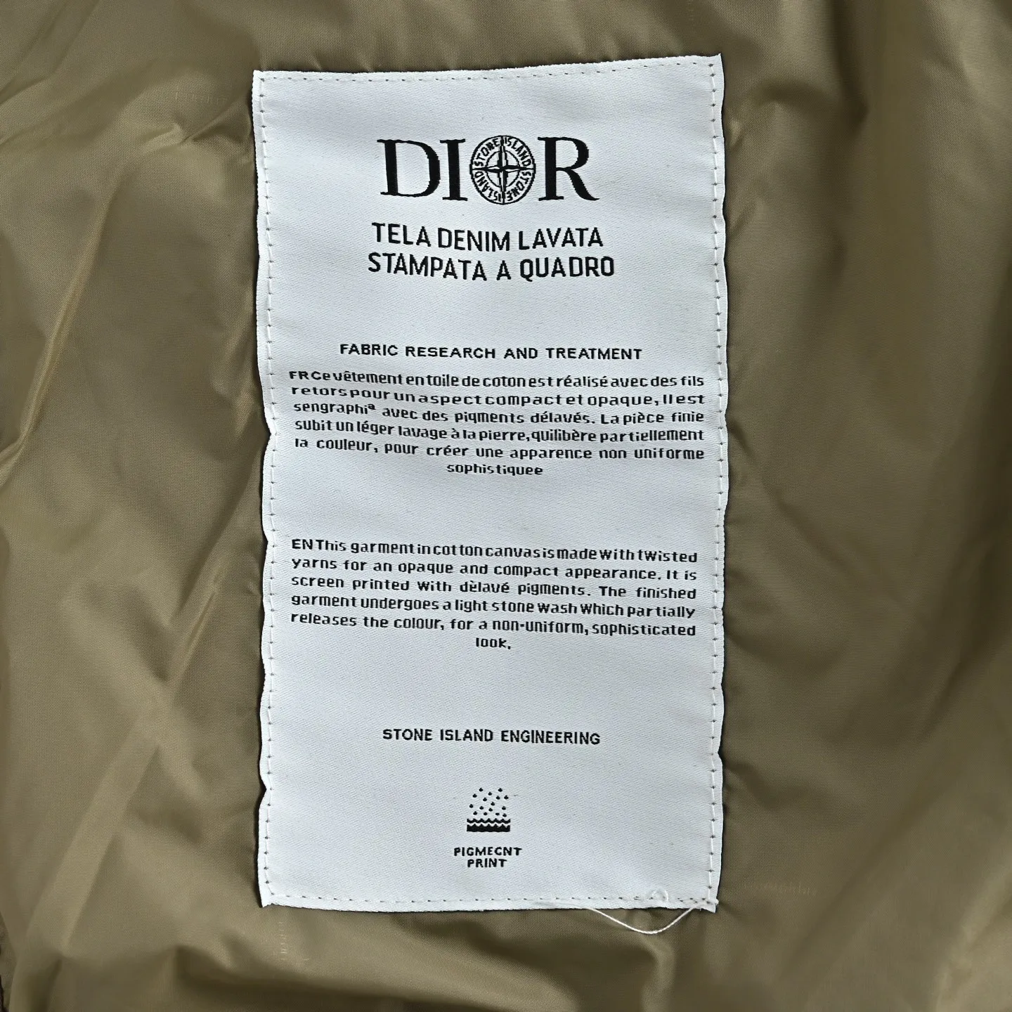 Dior/Dior Stone Island joint pilot cotton jacket