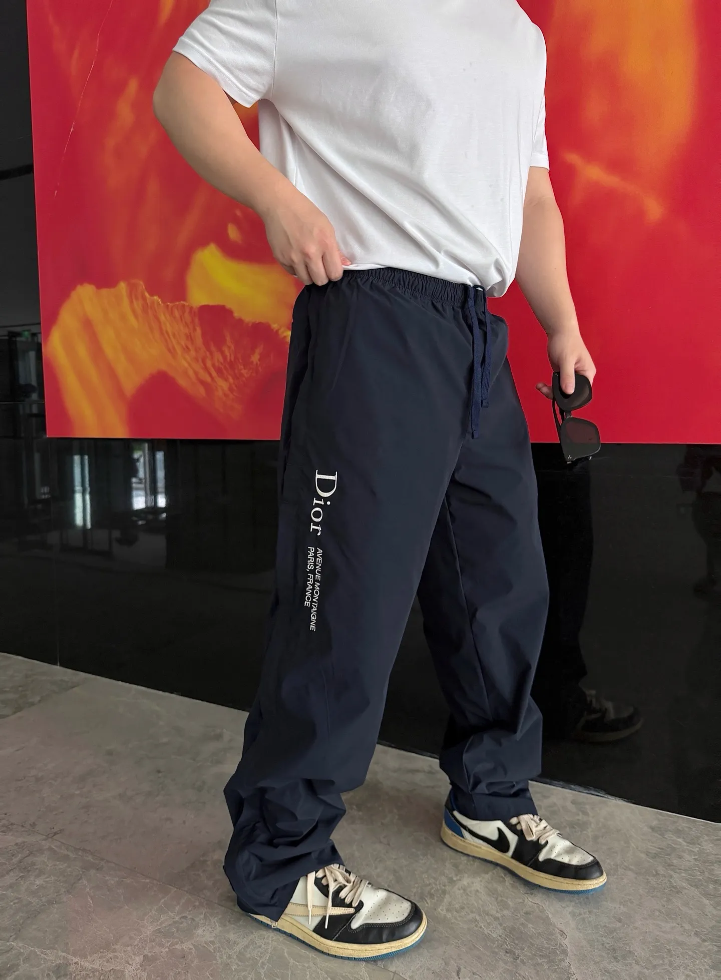 Dior/Dior 26ss Side Letter Logo Embroidered Casual Trousers